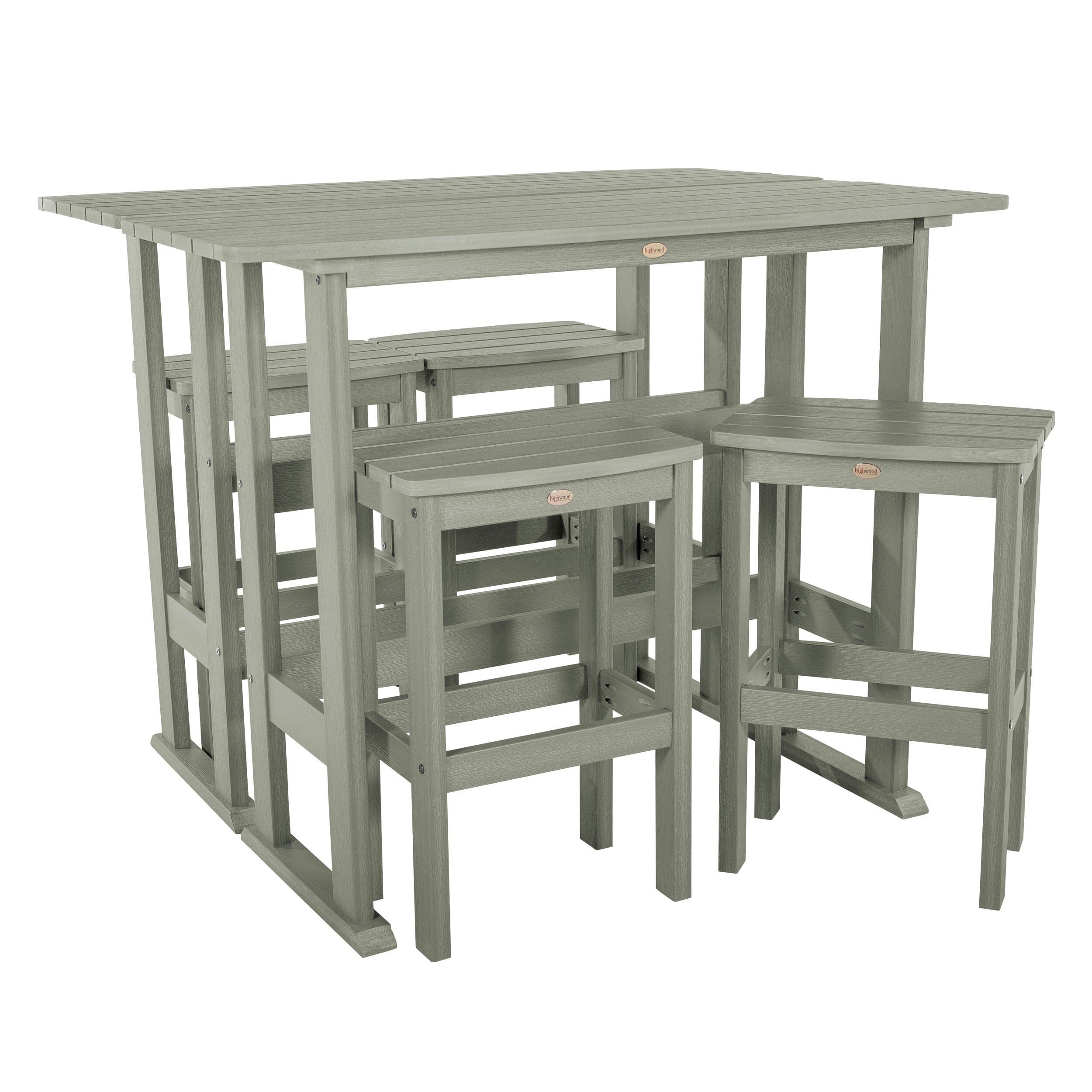 Lehigh 6-Piece Bar Height Balcony Patio Set - Outdoor Dining & Relaxing Furniture for Small Spaces