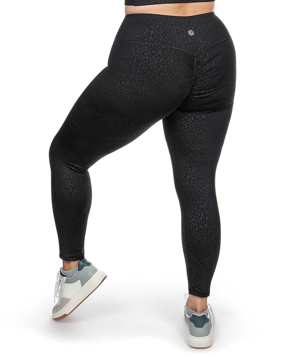 MeMoi Wellfit Women's High-Waist Leopard Print Scrunch Butt Workout Leggings - Yoga, Running & Gym Fitness Activewear