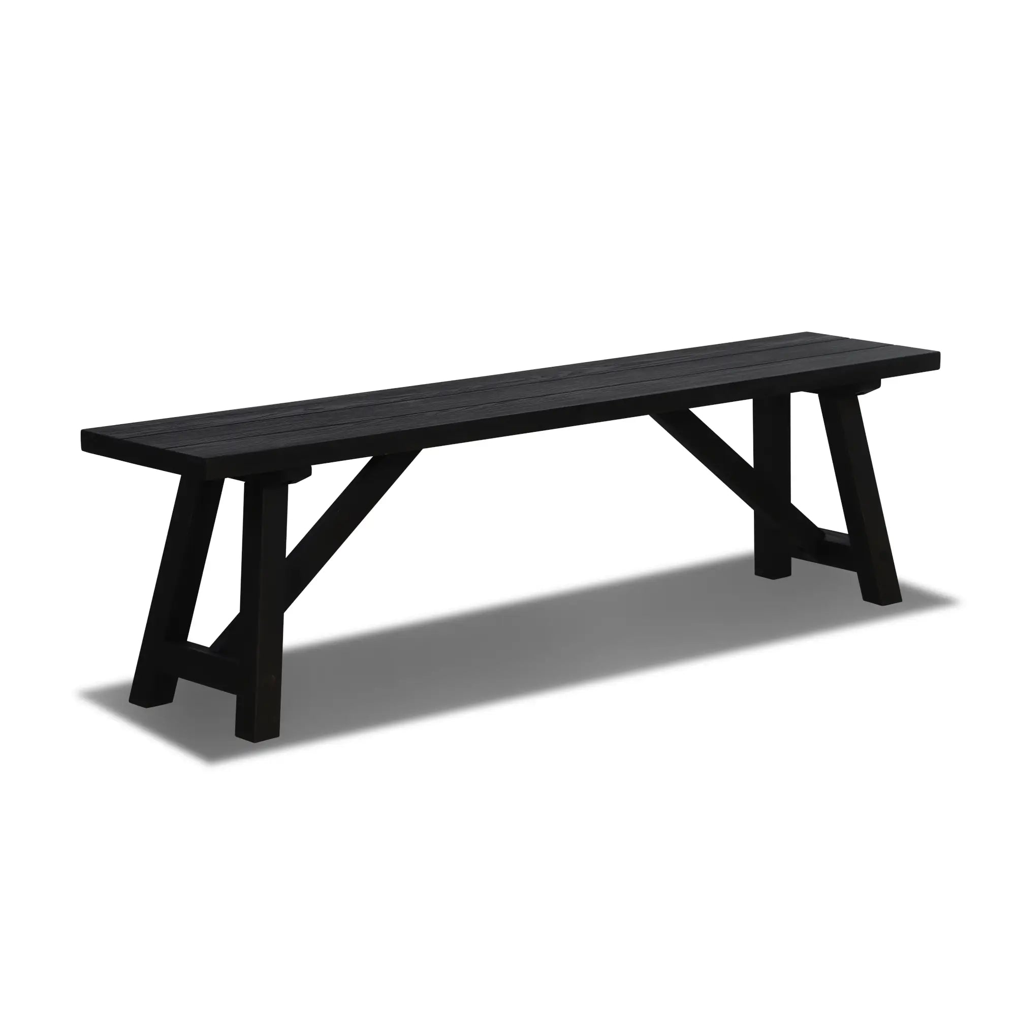 Solid Wood Bench - Cascais Style Handcrafted Wooden Bench for Patio, Garden, or Entryway - Durable & Weather-Resistant Outdoor Seating