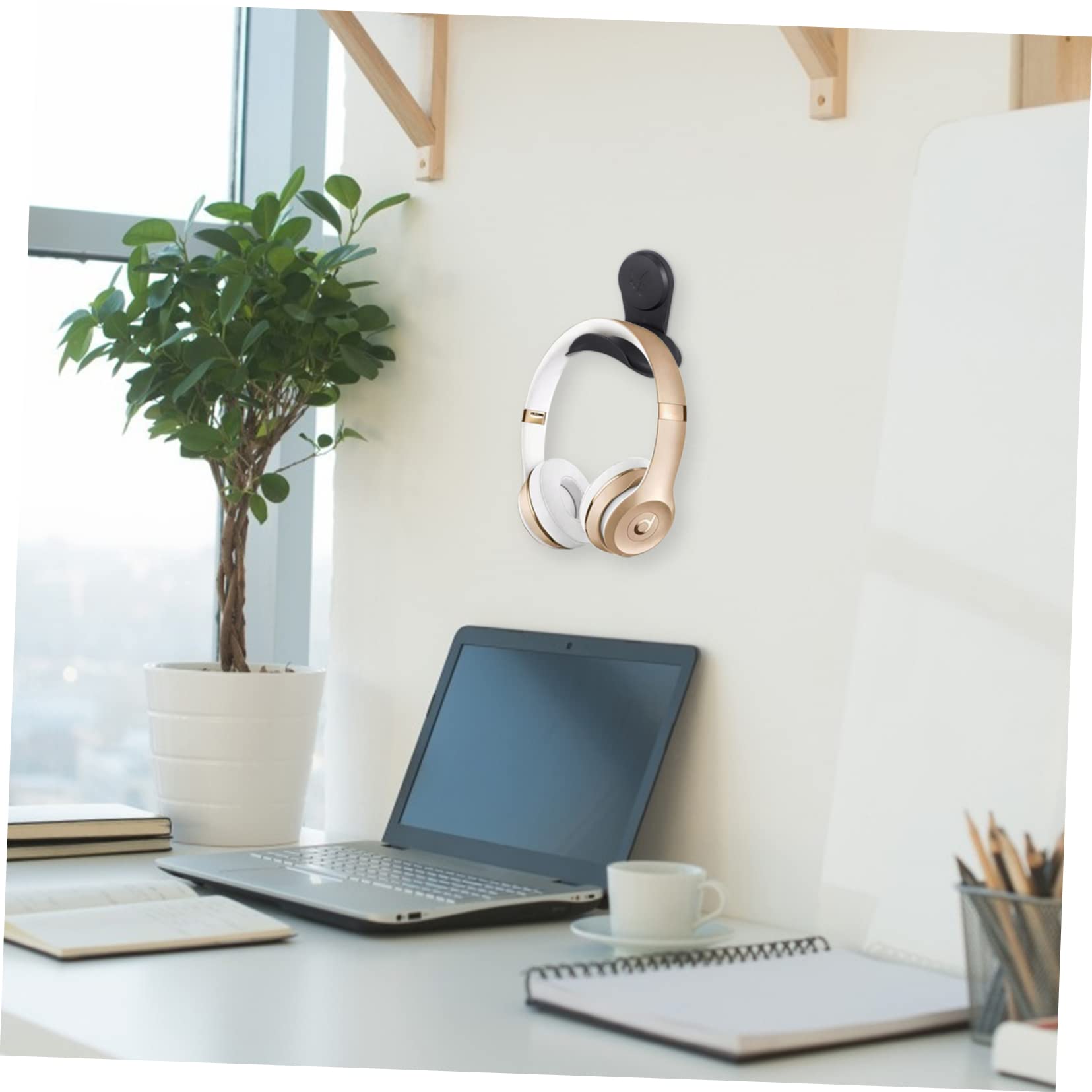 DOITOOL 3 Pack Universal Headphone Stand Hanger - Wall Mountable Headset Hook Holder for Gaming, Office & Home Organization - Space Saving Headphone Storage Solution
