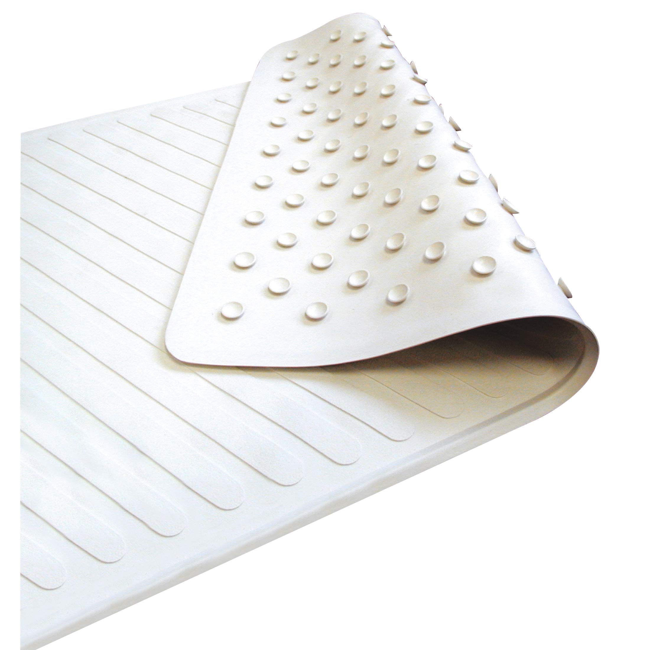 Carex Soft Absorbent Bath Mat - Non-Slip Shower Rug for Bathroom Floor, White - Perfect for Bath, Shower & Vanity Areas