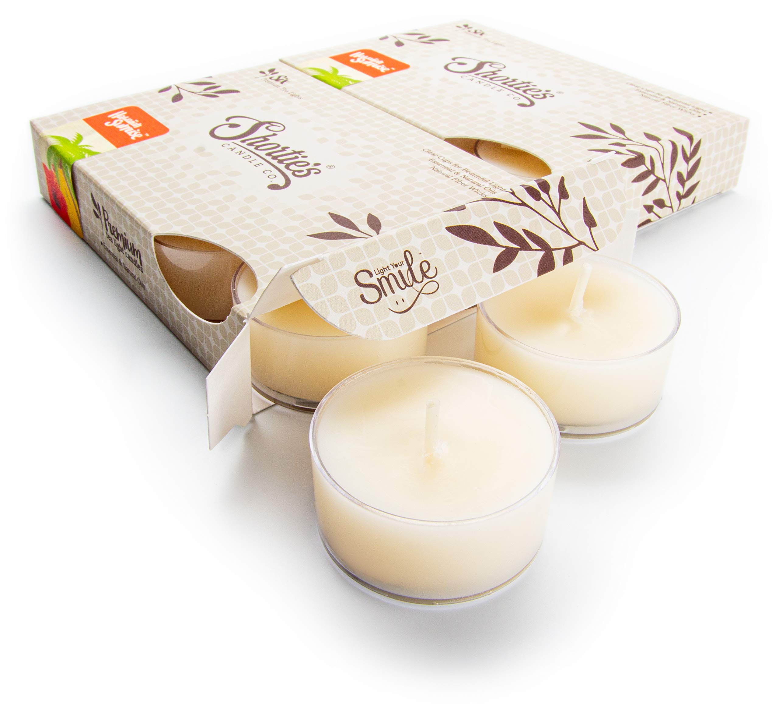 Hawaiian Sunrise Premium Scented Tealight Candles - 12-Pack Orange Essential Oil Candles, Highly Fragrant & Long-Lasting - Made in USA, Fresh & Clean Collection - Perfect for Aromatherapy, Relaxation & Home Decor