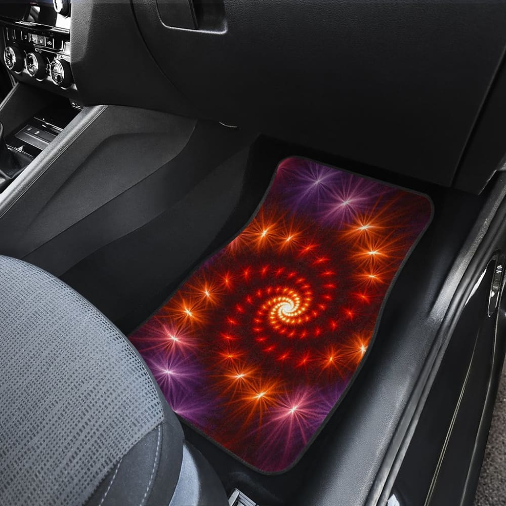 Spin Fireworks Car Floor Mats 211804 - Non-Slip Custom Fit All-Weather Protection | Perfect Gift for Car Enthusiasts & Holiday Decorations