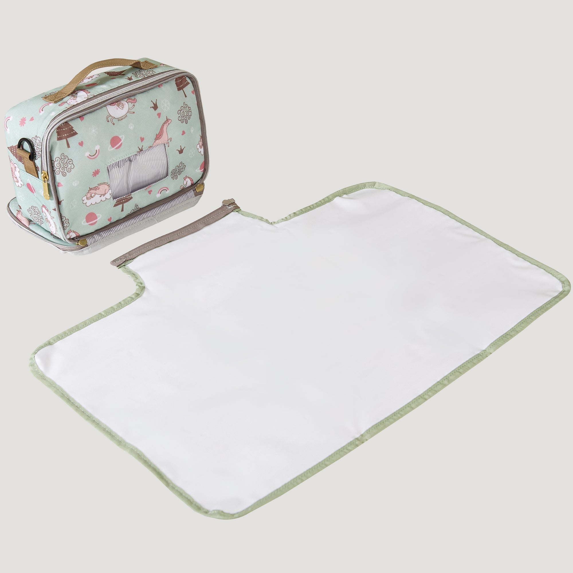 Portable Diaper Changing Bag - Waterproof Baby Diaper Organizer with Insulated Pocket for On-The-Go Parents | Perfect for Travel, Park & Shopping Trips