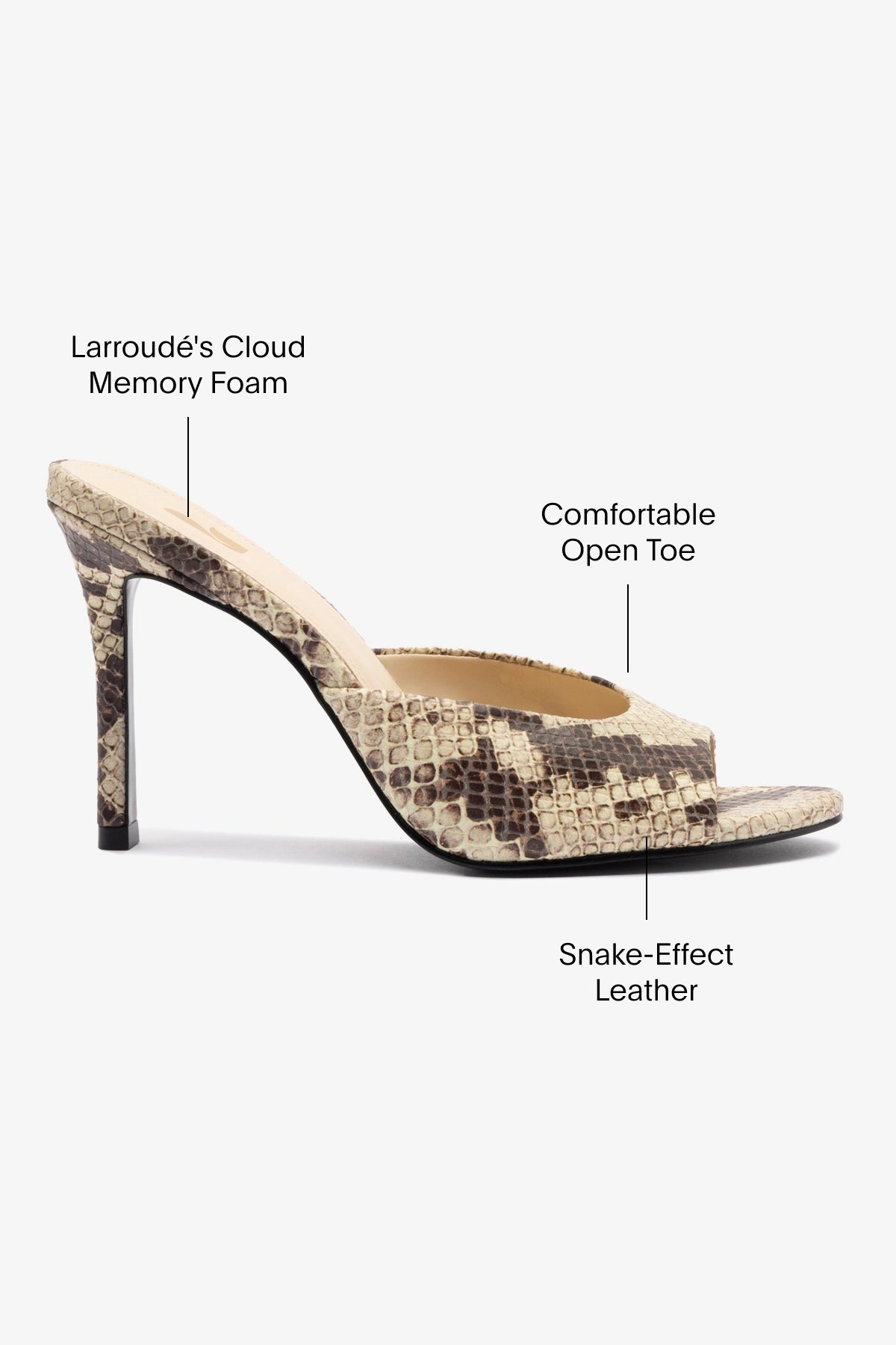 Jasmine Hi Mule Snake Print Neutral Slip-On Shoes - Comfortable Women's Loafers for Casual Outfits, Office Wear & Everyday Use
