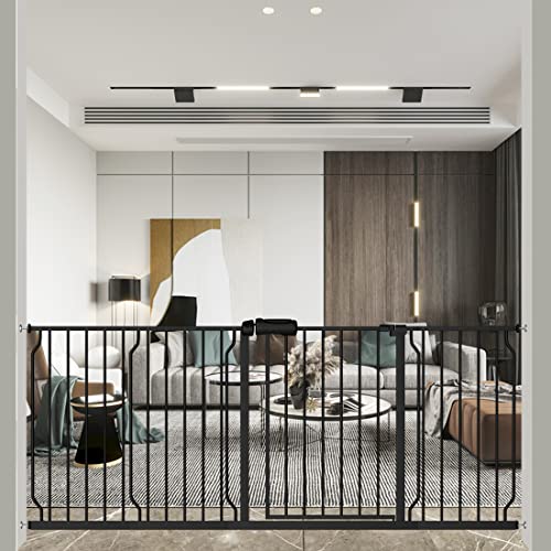 **Extra Wide Pressure Mounted Baby Gate - Walk Through Child Safety Gate for Toddlers & Pets (71.65-76.38