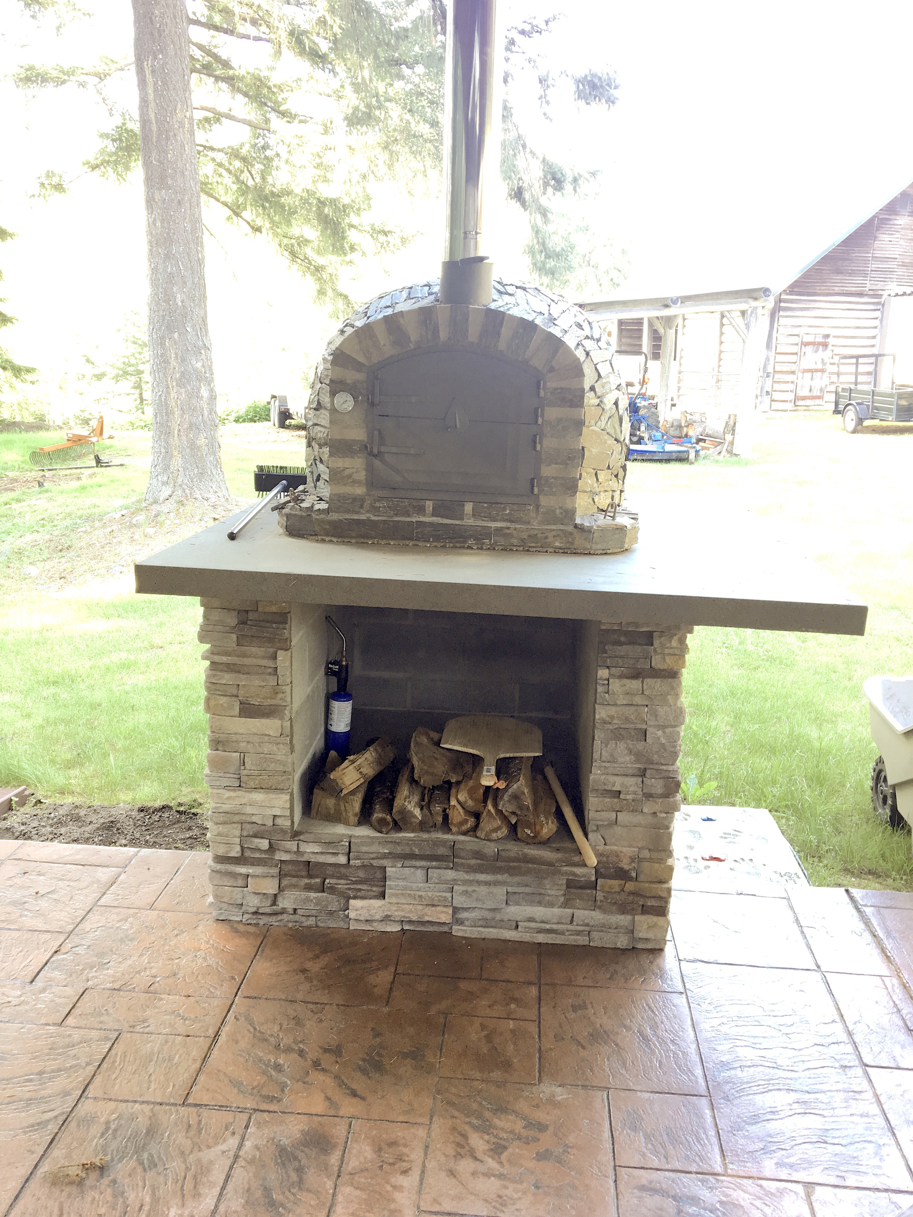 Premium LISBOA STONE FINISH Hybrid Pizza Oven - Outdoor & Indoor Use for Authentic Italian Pizza, Bread & Baking - Perfect for Backyard, Patio & Home Kitchen
