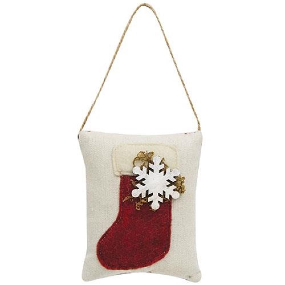 Christmas Stocking Pillow Ornament - Festive Holiday Decor for Tree, Mantel & Gift Giving - Cozy Home Decor for Xmas