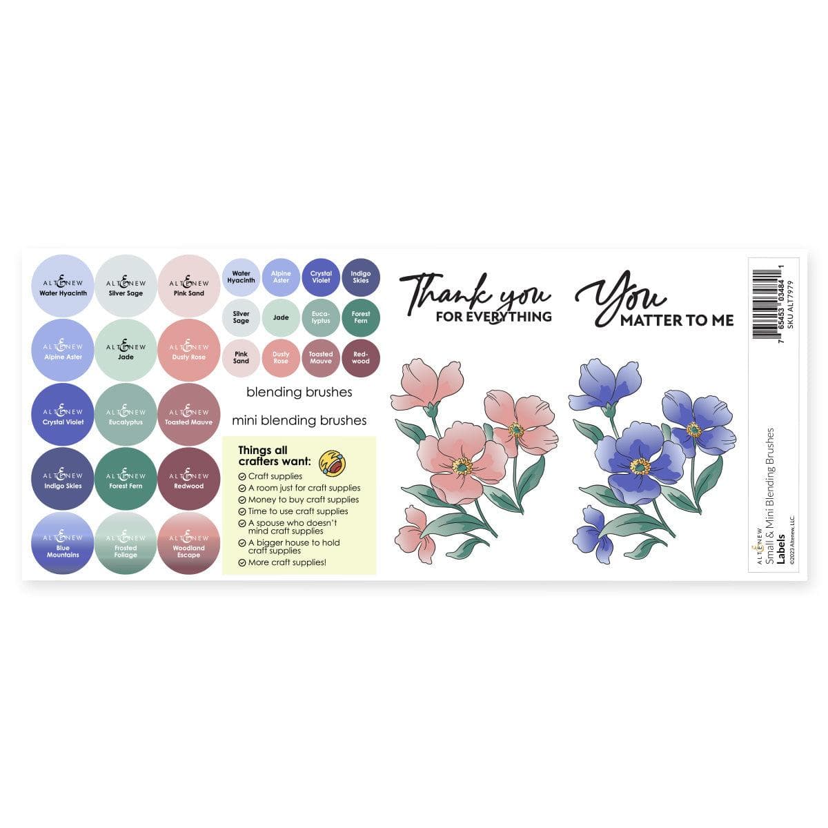Small & Mini Blending Brushes Set - Blue Mountains, Frosted Foliage, Woodland Escape | Professional Makeup Artist Tools for Eyeshadow Blending & Contouring | Perfect for Travel & Everyday Makeup Kit
