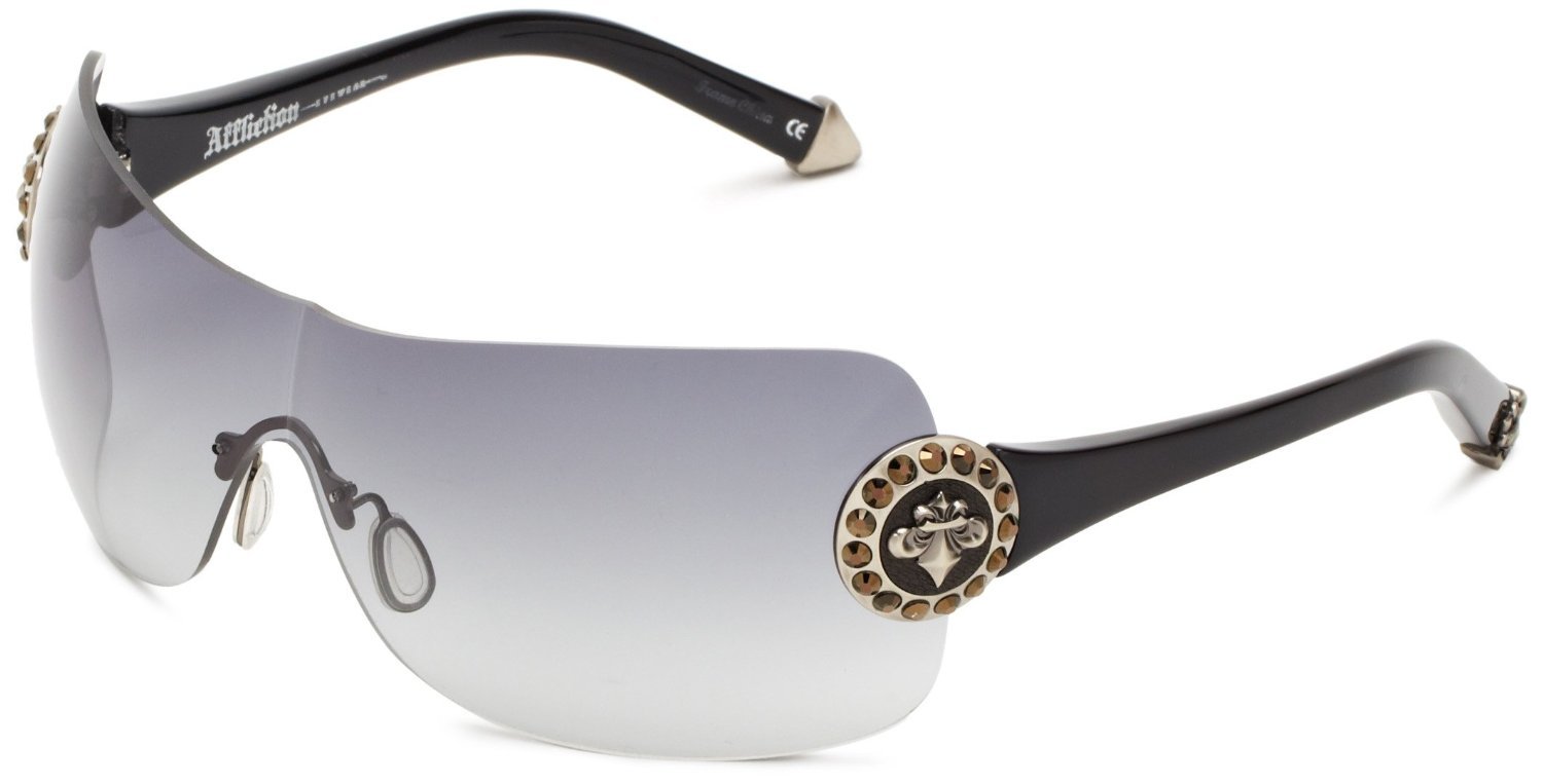 Affliction Griffin Polarized Sunglasses for Men - Black & Brown Frame with UV Protection - Perfect for Driving, Fishing & Outdoor Activities