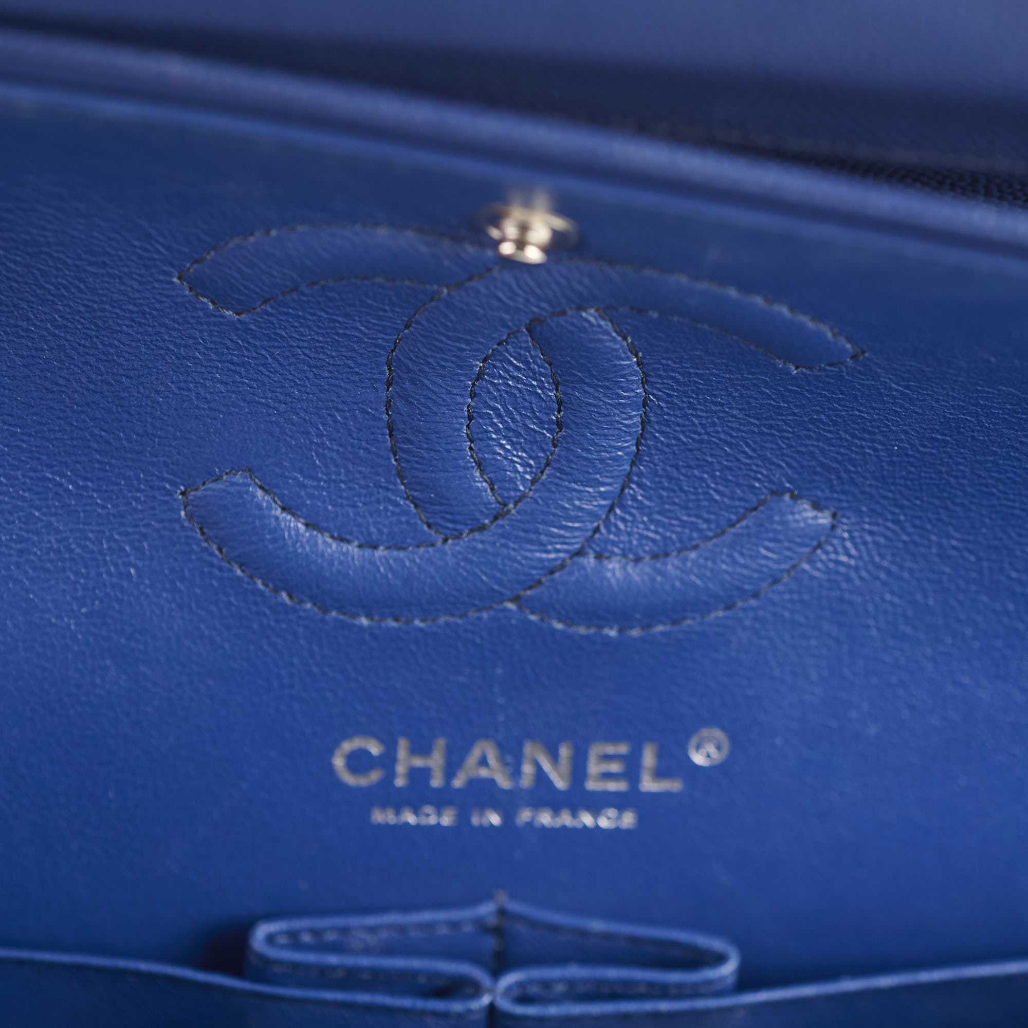 Chanel Caviar Leather Chevron Small Classic Flap Bag Blue 25cm - Luxury Designer Handbag for Women, Perfect for Evening Events & Special Occasions