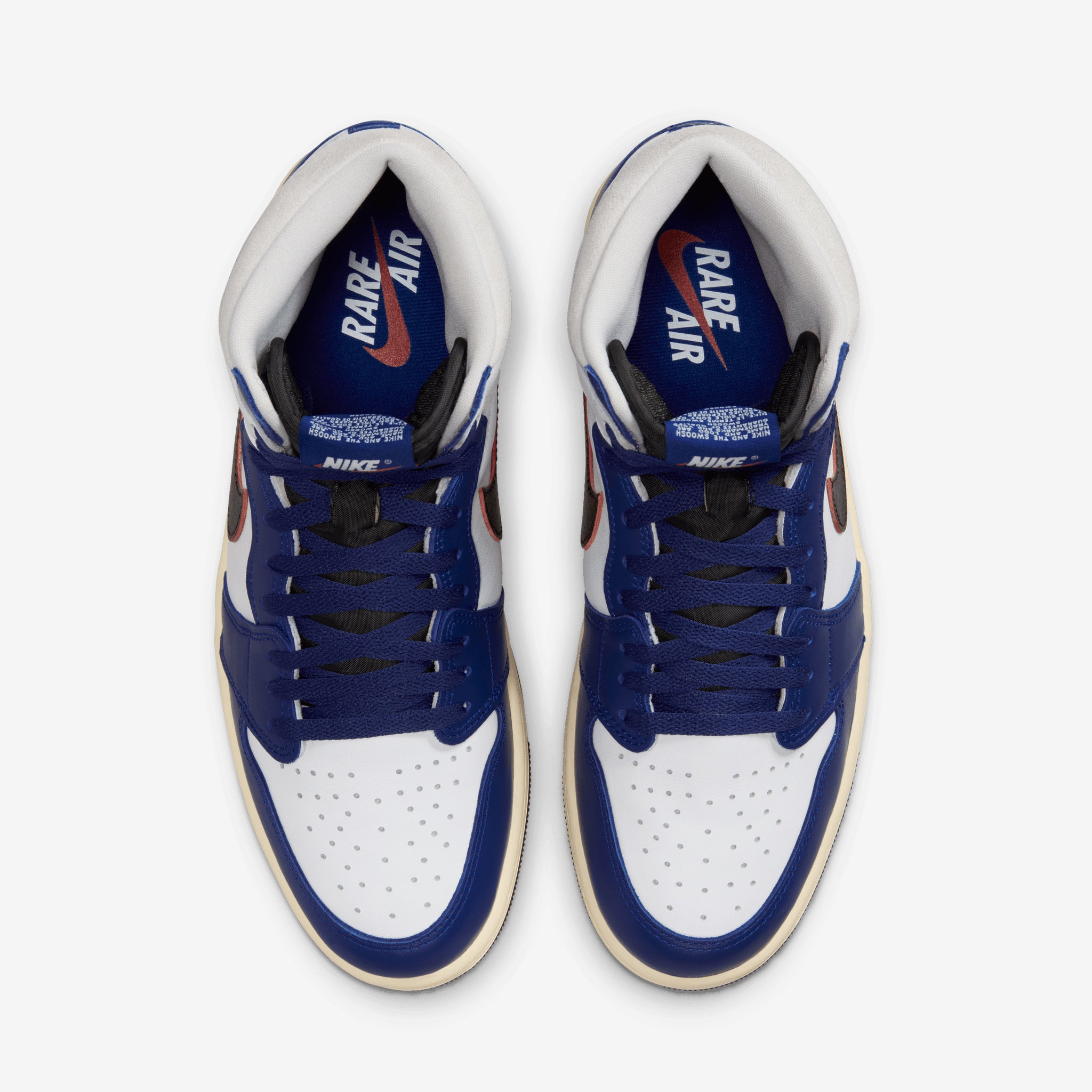 Air Jordan 1 High OG 'Rare Air' Sneakers - White, Neutral Grey, Deep Royal Blue & Black | Retro Basketball Shoes for Men | Perfect for Streetwear, Casual Outfits & Sneaker Collectors