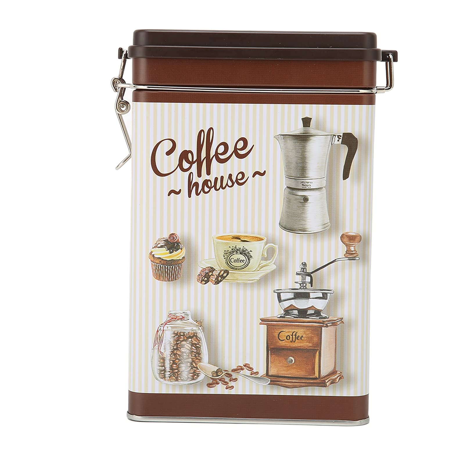Vintage Coffee Tin Canister - Elegant Retro Jewelry Storage Box with Exquisite Pattern, Small Portable for Home, Office & Travel | Perfect for Organizing Jewelry, Keepsakes & Small Trinkets