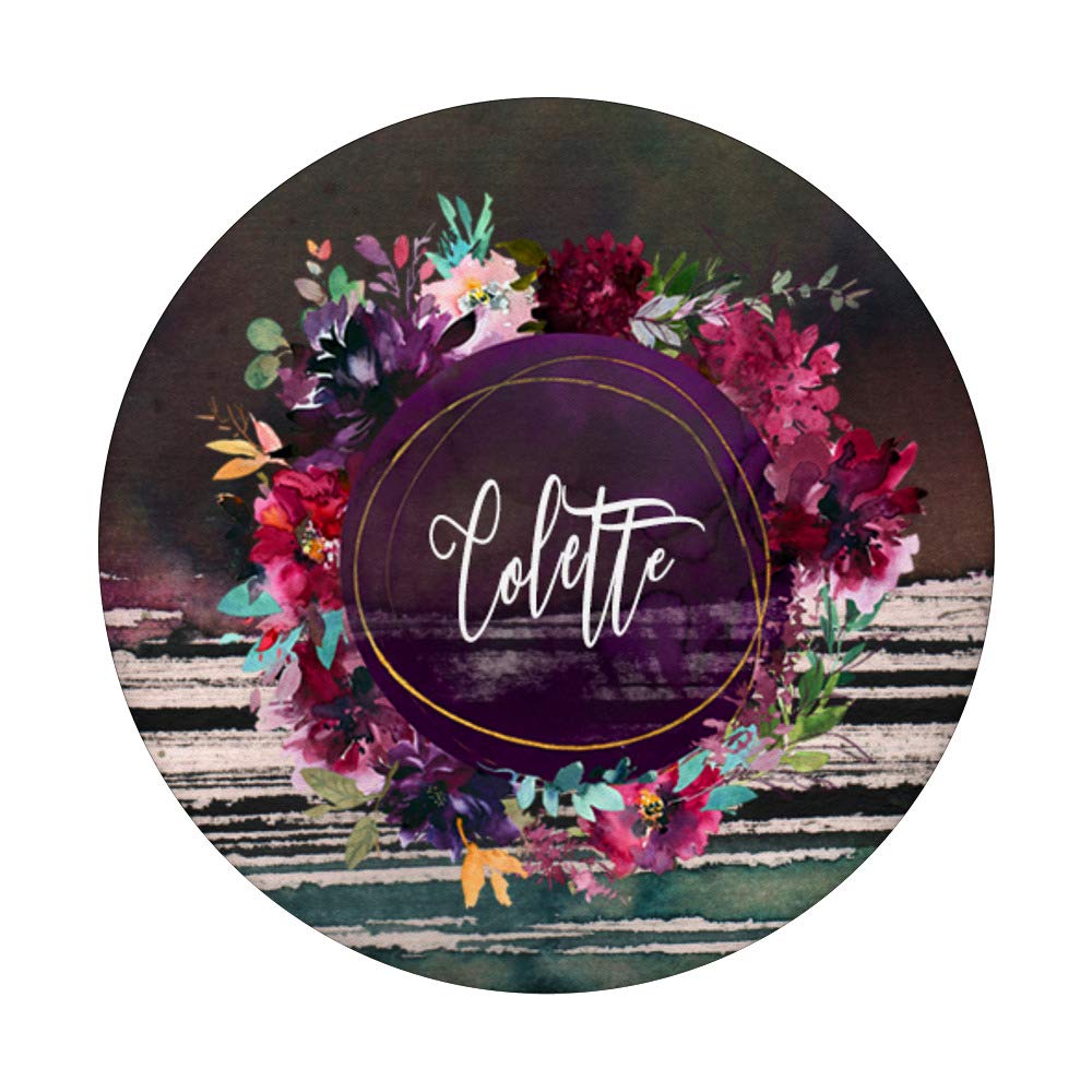 Colette Monogram Floral Wall Art - Boho Home Decor for Women & Girls - Perfect Gift for Bedroom, Nursery, or Office