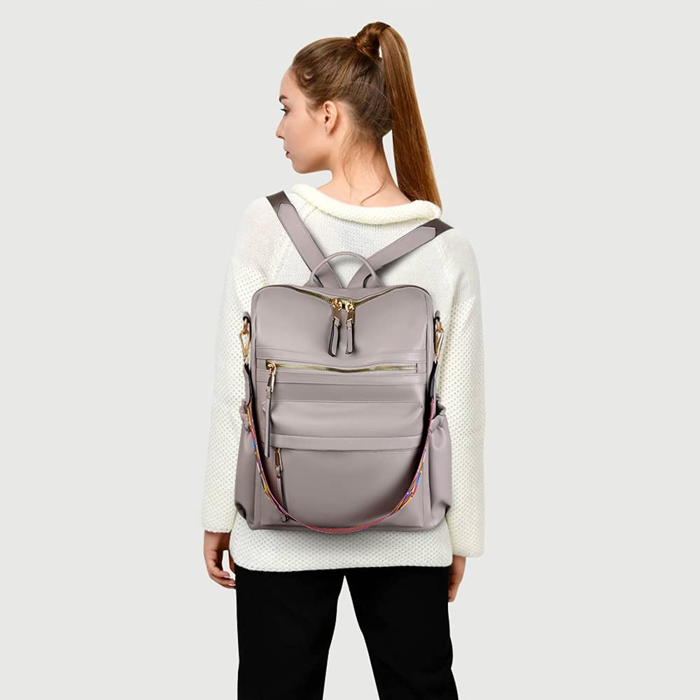 Dora & Liz Women's Leather Backpack Purse - Stylish Travel Shoulder Bag for Ladies, Designer Fashion Backpack for Work, School & Daily Use