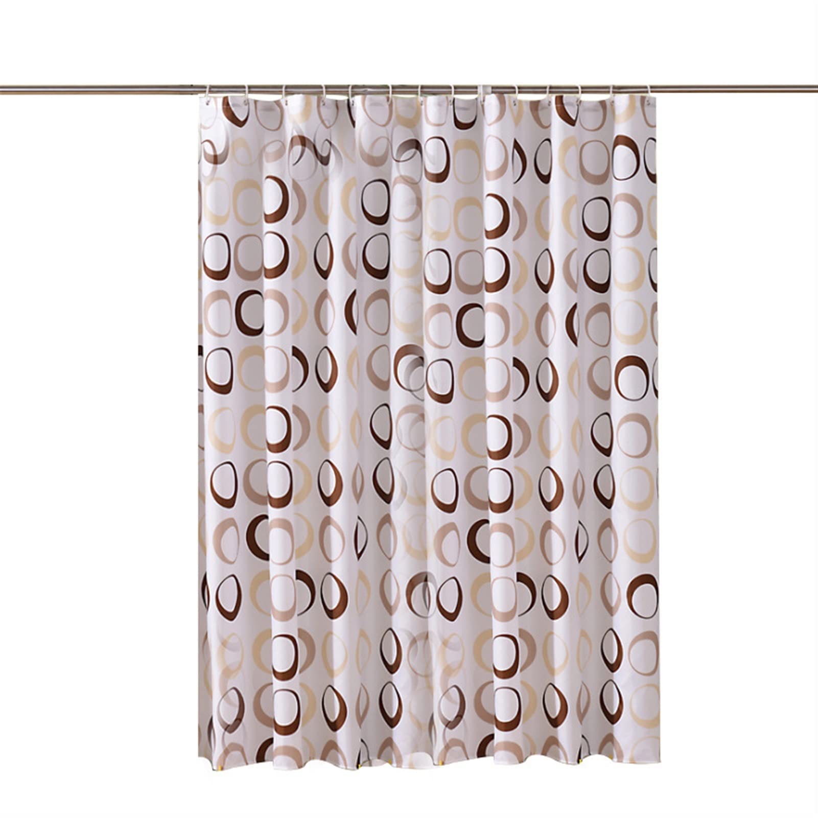 Premium Waterproof Shower Curtain Liner Set with 12 Rust-Resistant Hooks - 150x200cm Polyester Fabric Bathroom Curtain for Home Decor - Perfect for Small Bathrooms & Apartment Showers