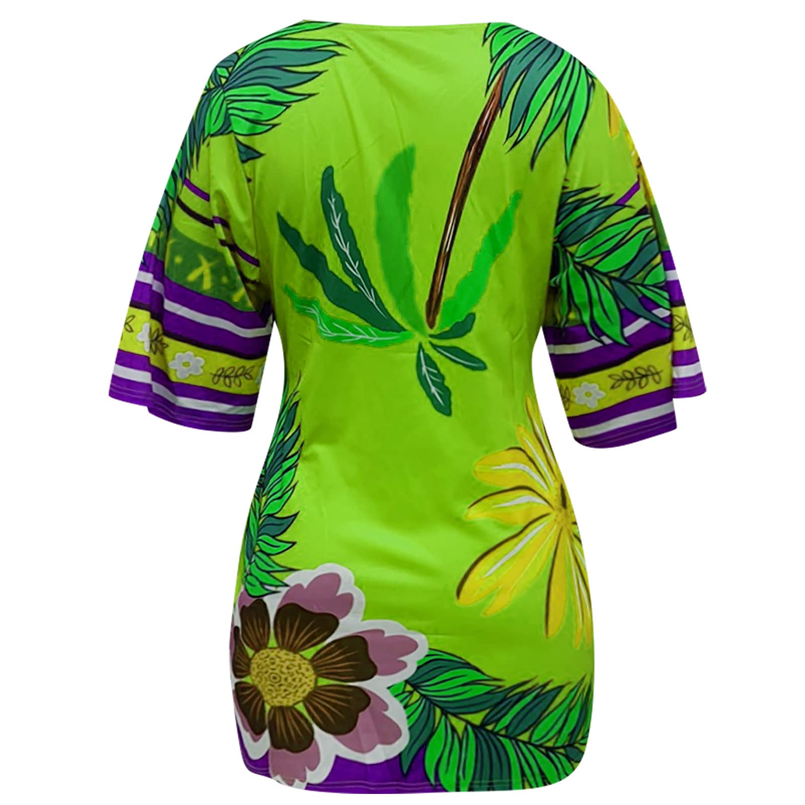 Women's Floral Printed Spaghetti Strap Mini Sun Dress - Round Neck Sleeveless Casual Summer Dress for Beach, Vacation & Christmas Party