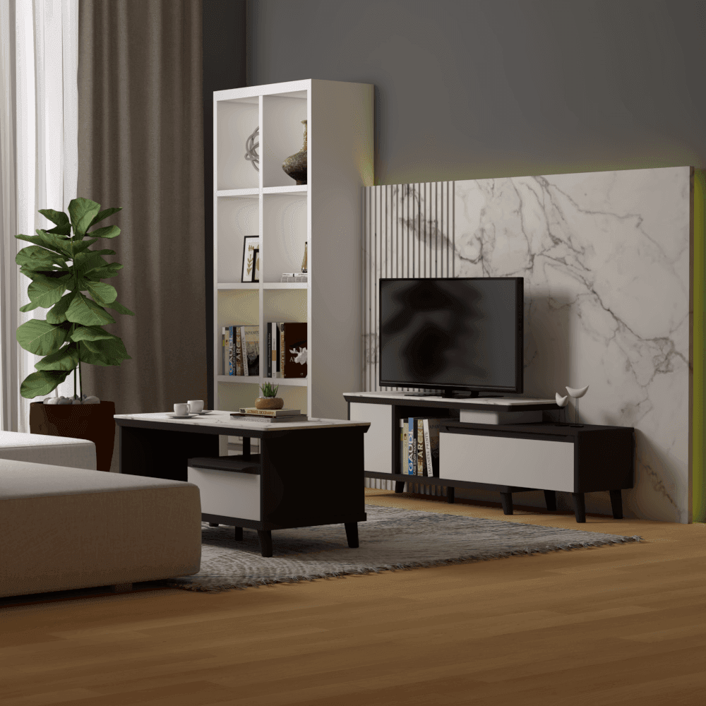 Modern Heve Coffee Table - 100cm Solid Wood Living Room Furniture for Home Decor | Perfect for Small Spaces, Apartments & Cozy Living Rooms