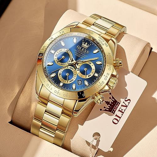 6638: Gold strap & Blue dial