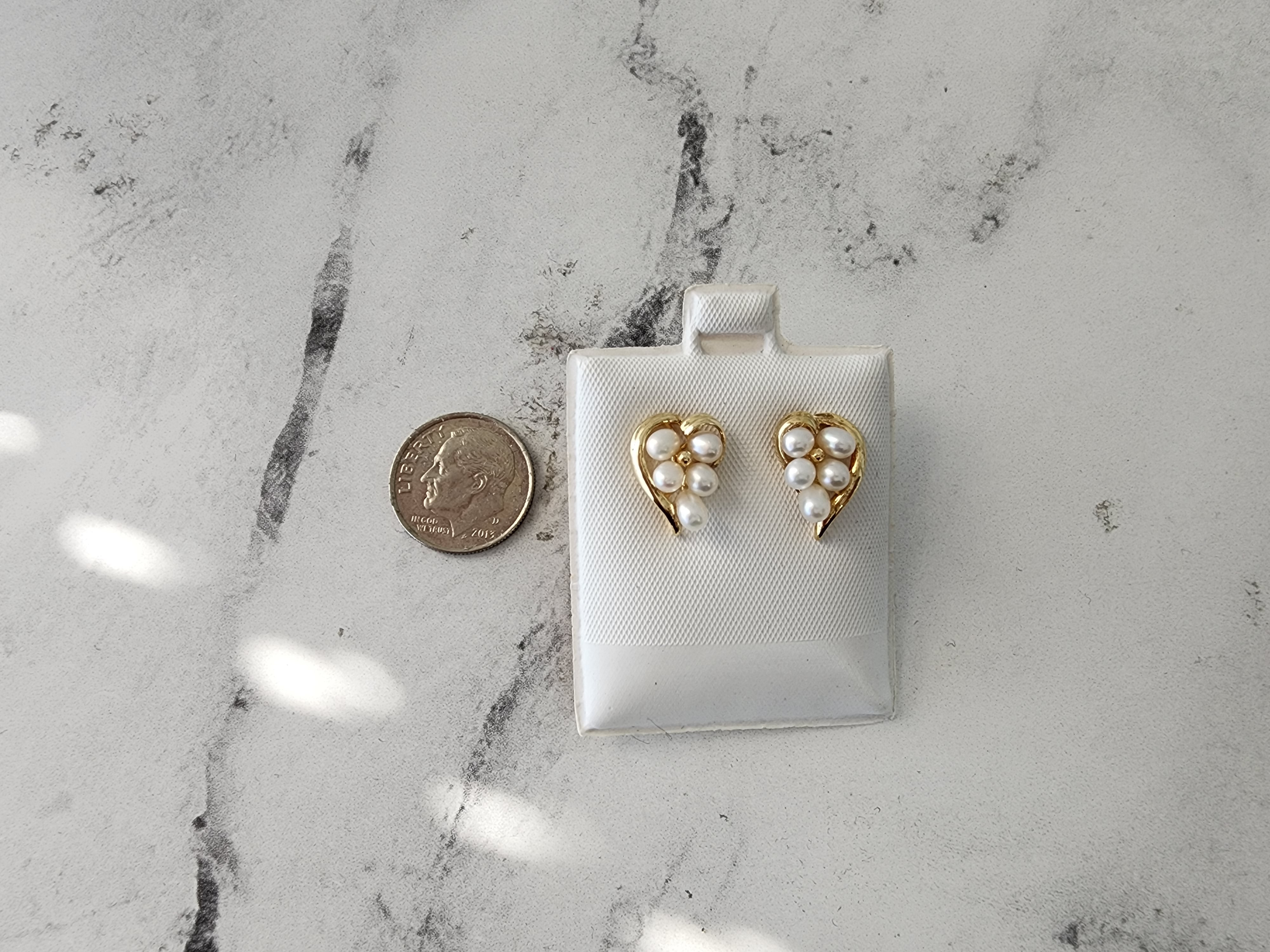 Freshwater Pearl Grape Cluster Stud Earrings for Women - Natural White Pearls, Elegant Dangle Design - Perfect for Weddings, Parties & Everyday Wear
