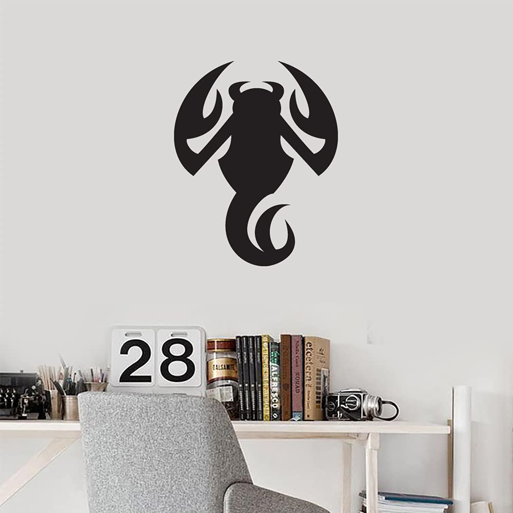 Premium Waterproof Vinyl Decal Stickers - Scorpion Animal Design (Set of 2, Black) for Laptop, Phone, Helmet, Car Window, Bumper, Mug - Perfect for Outdoor Enthusiasts, Bikers, and Home Decor