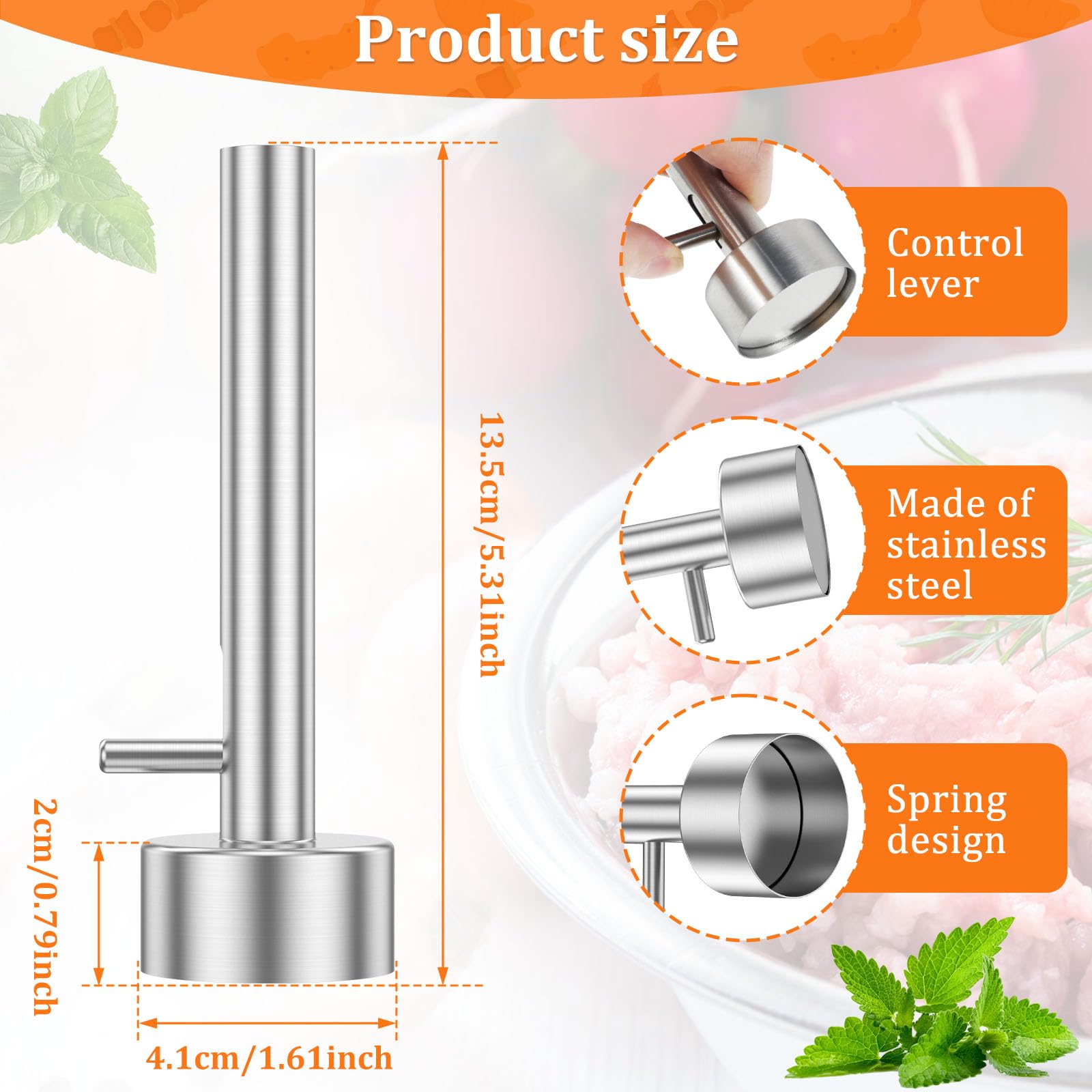 Stainless Steel Falafel Maker - Silver Kitchen Tool for Perfect Homemade Falafel (1 Count) | Ideal for Middle Eastern Cooking, Vegan Meals & Healthy Snacks