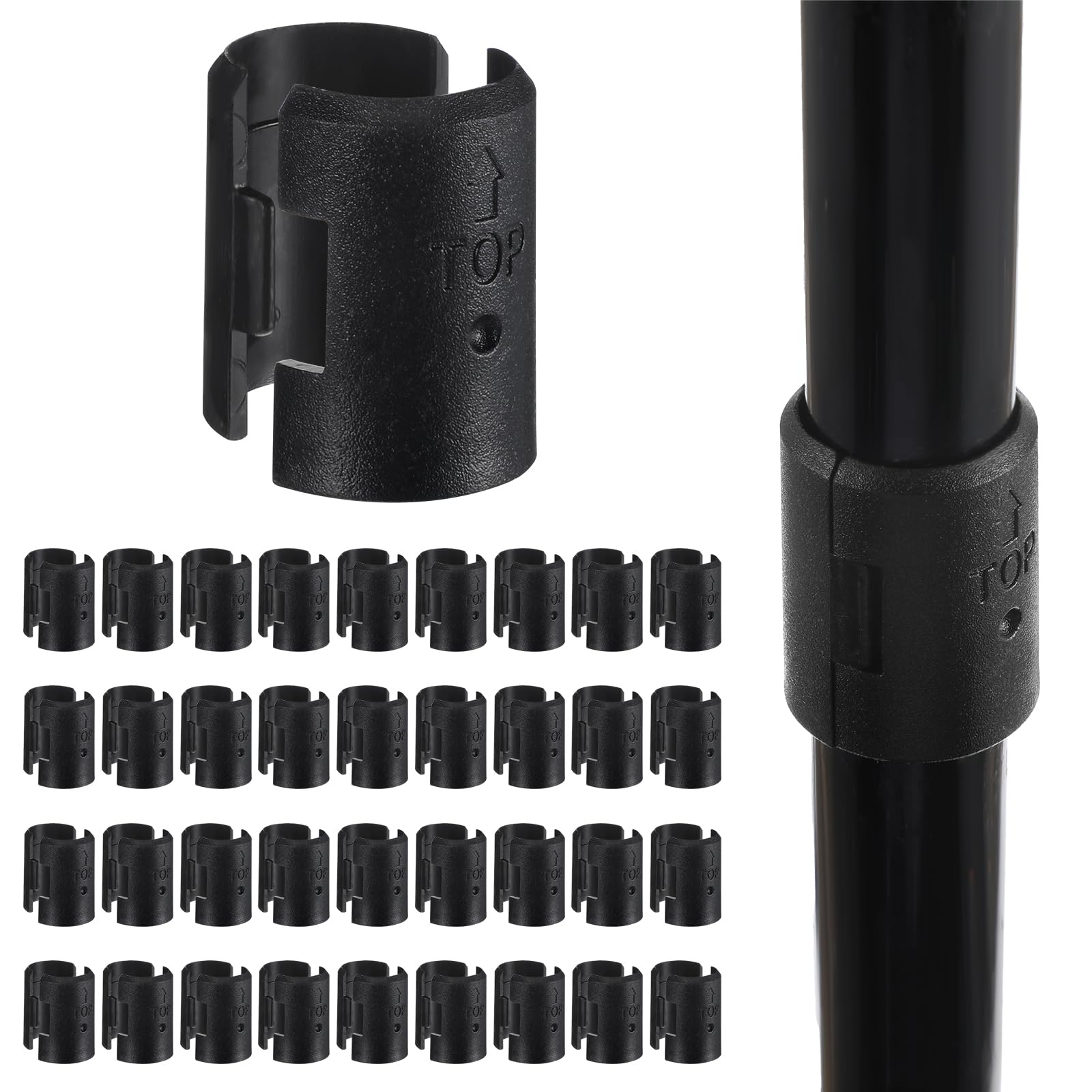 36 Pack Black Wire Shelf Clips for 1