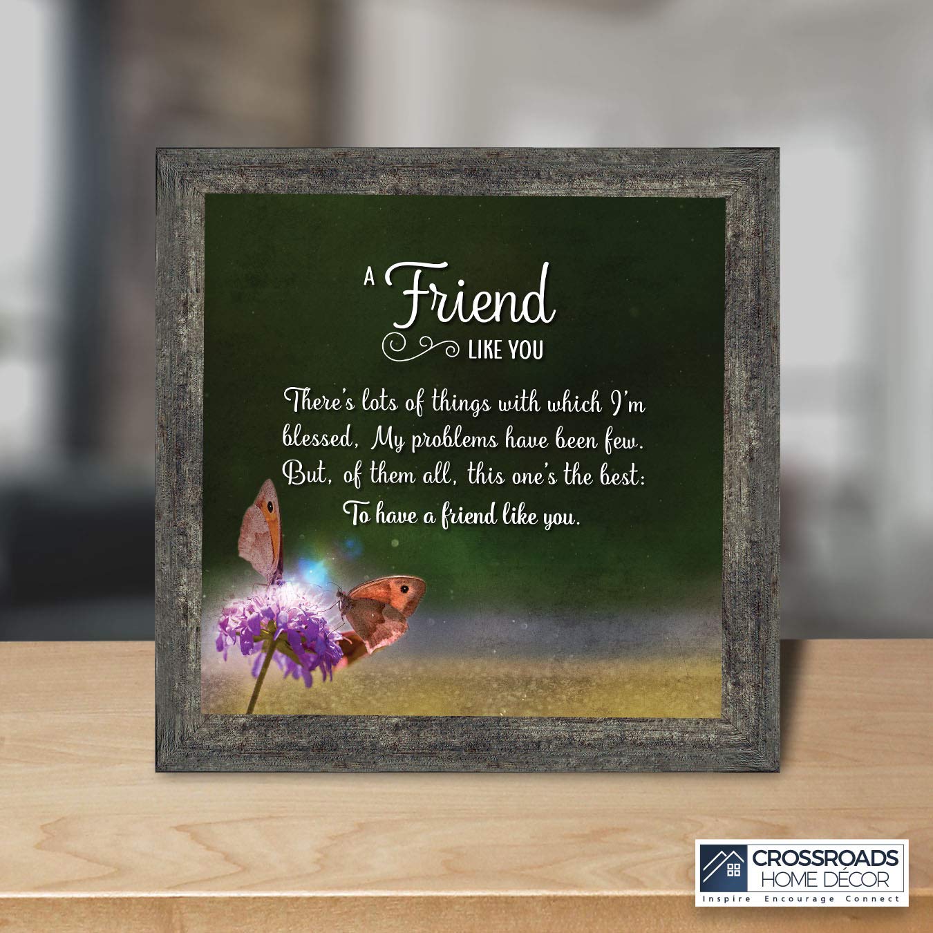 Crossroads Home Décor Best Friend Picture Frame - Perfect for Best Friend Birthday Gifts, Anniversaries, and Home Decor, 6315CH