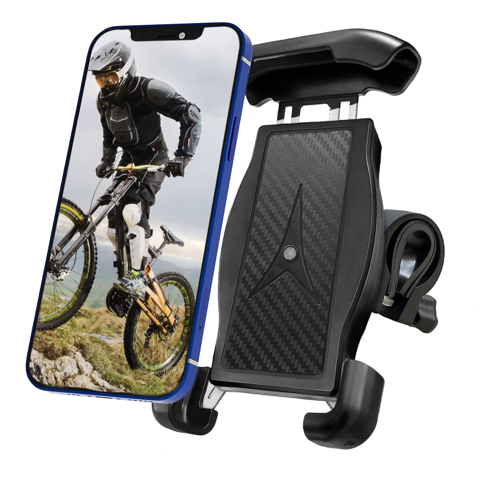 LAZORA Universal Bike Phone Mount - Motorcycle & Bicycle Phone Holder for iPhone & Android (4.7