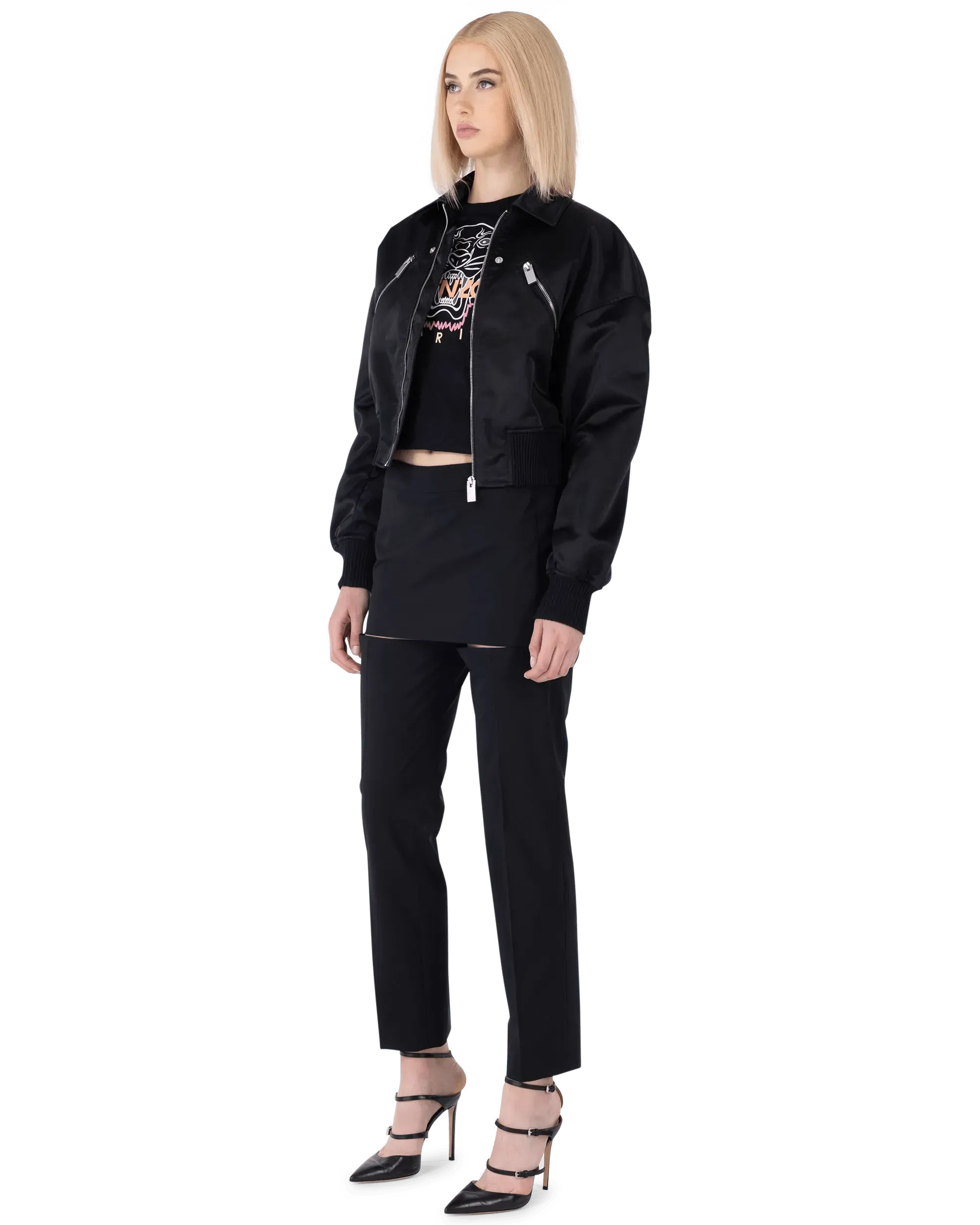 Luna Bomber Jacket for Women - Stylish Lightweight Windbreaker with Zipper Closure - Perfect for Casual Outfits, Travel & Outdoor Activities