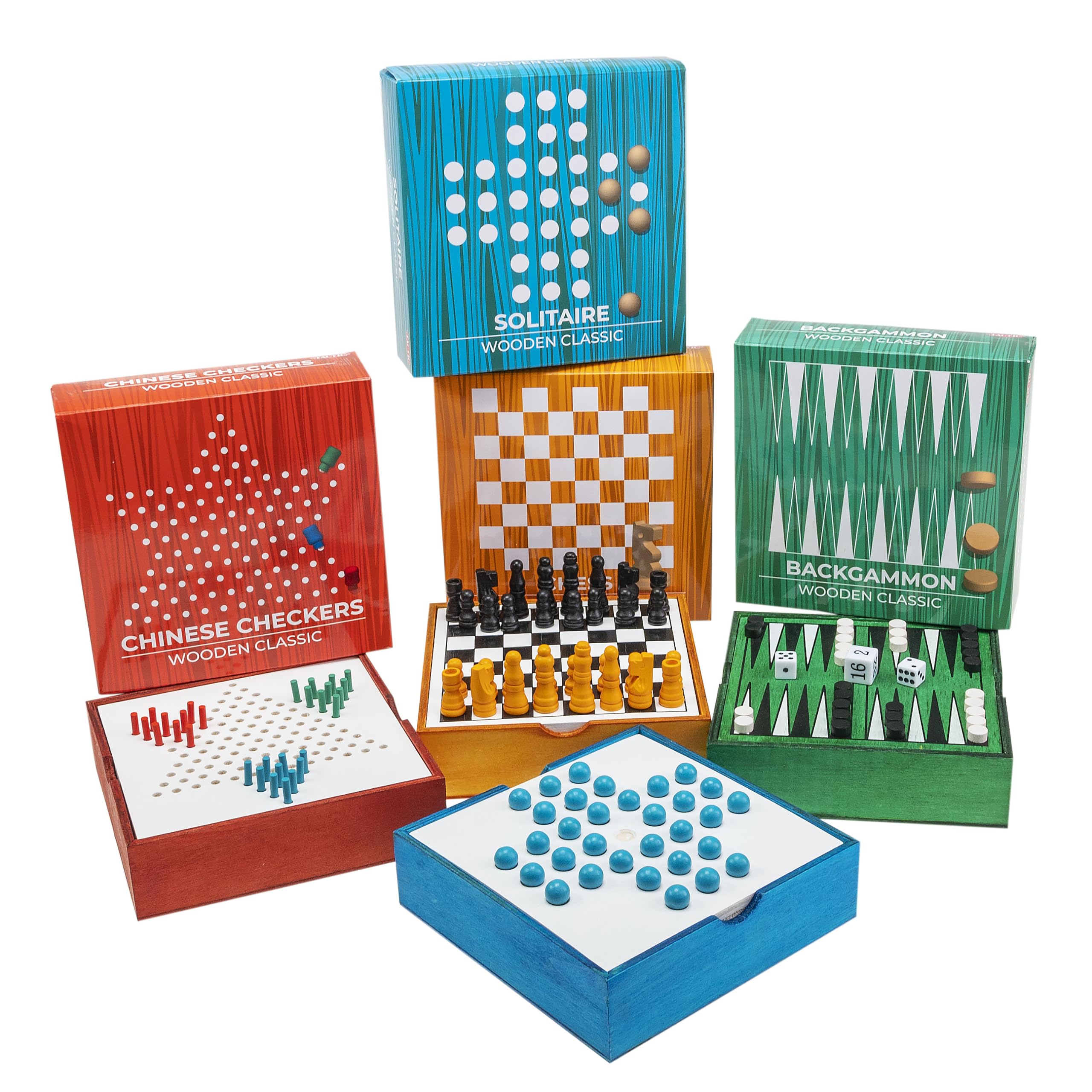 Premium Wooden Backgammon Set - Classic Strategy Board Game for Adults & Family - Portable Travel Size with Leather Case - Perfect for Game Nights, Gifts, and Home Decor