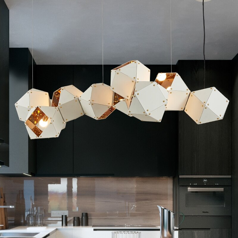 Modern Molecules Hanging Light Fixture - Energy Efficient LED Pendant Lighting for Living Room, Bedroom & Dining Area | Creates Ambient Atmosphere for Home Decor & Interior Design