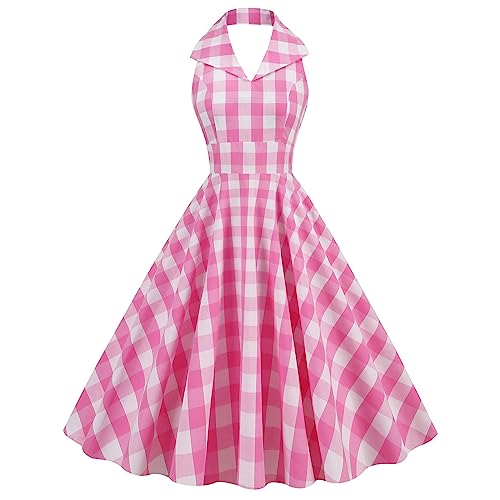 Pink White Plaid-lapel