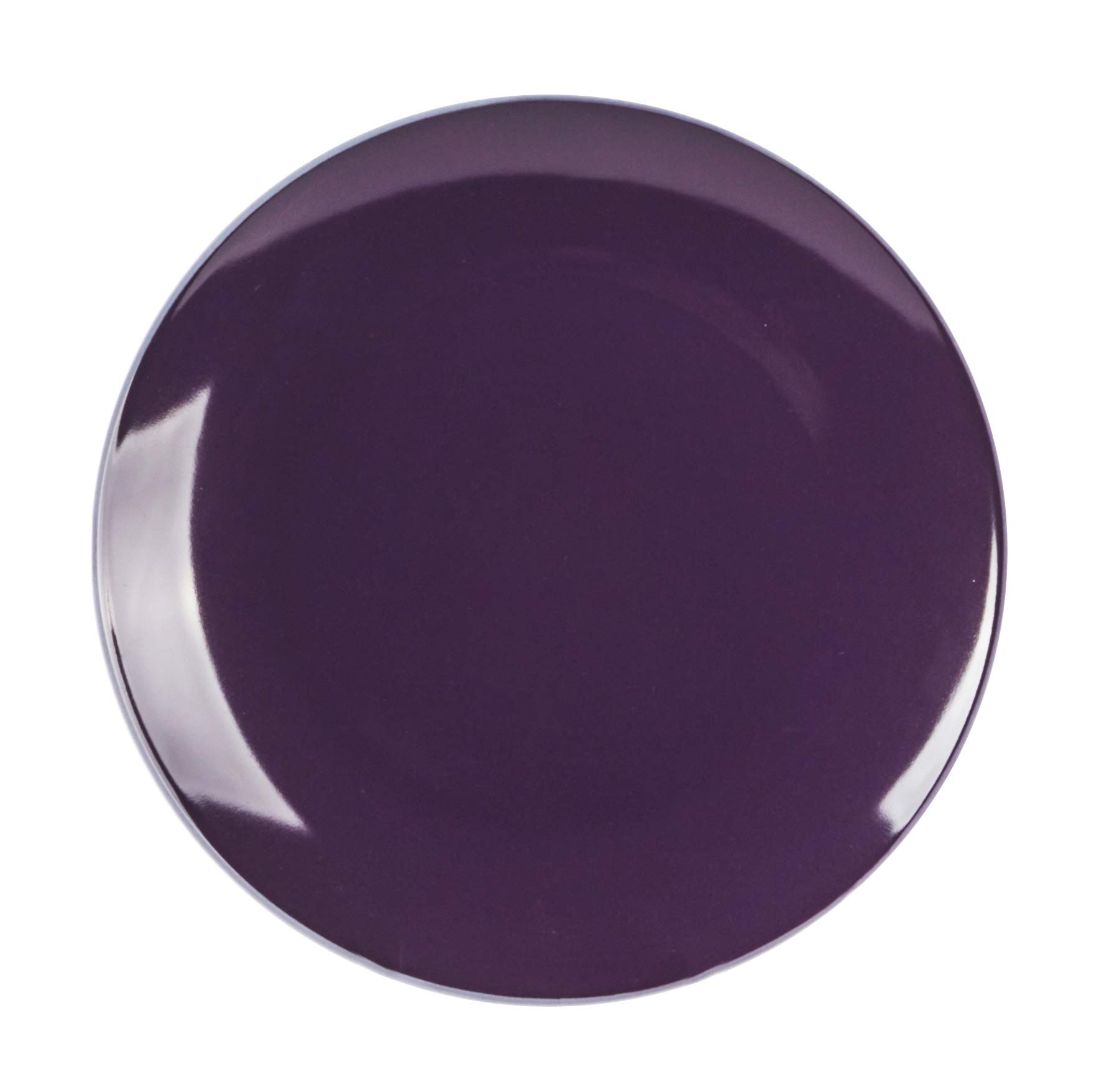 18-Piece Stoneware Coupe Dinnerware Set - White Exterior & Violet Interior - Elegant Tableware for Everyday Dining, Dinner Parties & Special Occasions