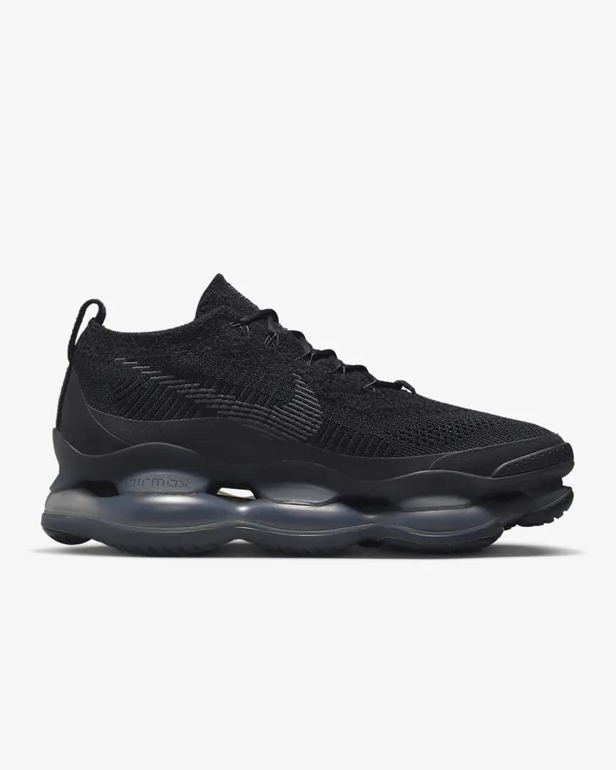 Nike Air Max Scorpion Flyknit DJ4701 003 Triple Black Men's Running Shoes Size 11 - Lightweight Cushioned Sneakers for Jogging, Gym Workouts & Casual Wear