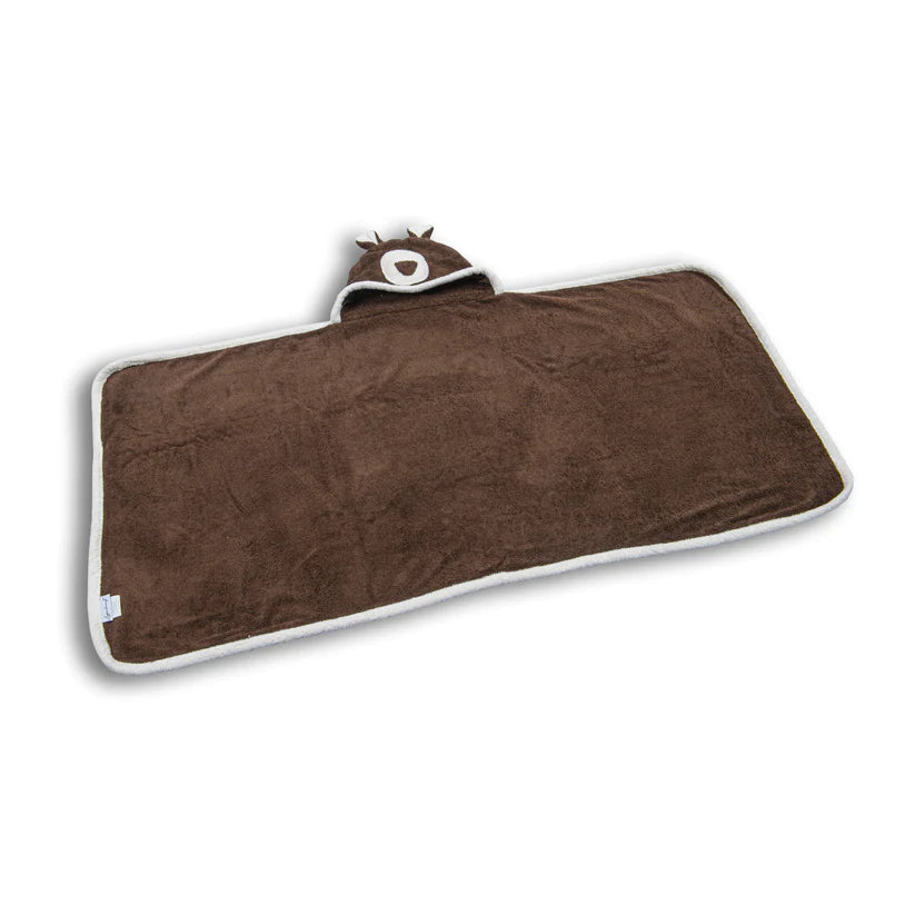 Soft & Cozy 100% Pure Cotton Brown Bear Hooded Bath Towel for Kids - Perfect for Bath Time, Swimming, and Snuggling After Play