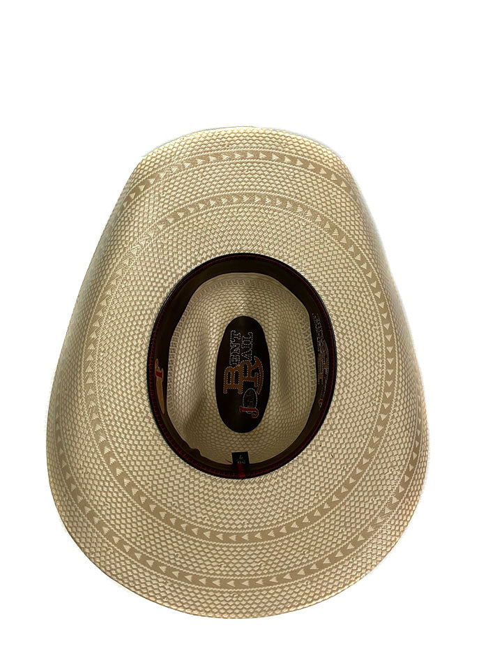 Justin JS4830HUTS HUTSON Bent Rail Straw Cowboy Hat for Men - Ivory Western Hat for Summer Outdoor, Rodeo, and Country Music Festivals