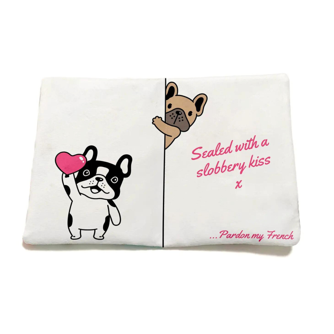 Frenchie Kisses Interactive Dog Toy - Cute & Durable Chew Card for Small & Medium Dogs - Perfect for Playtime, Training & Bonding