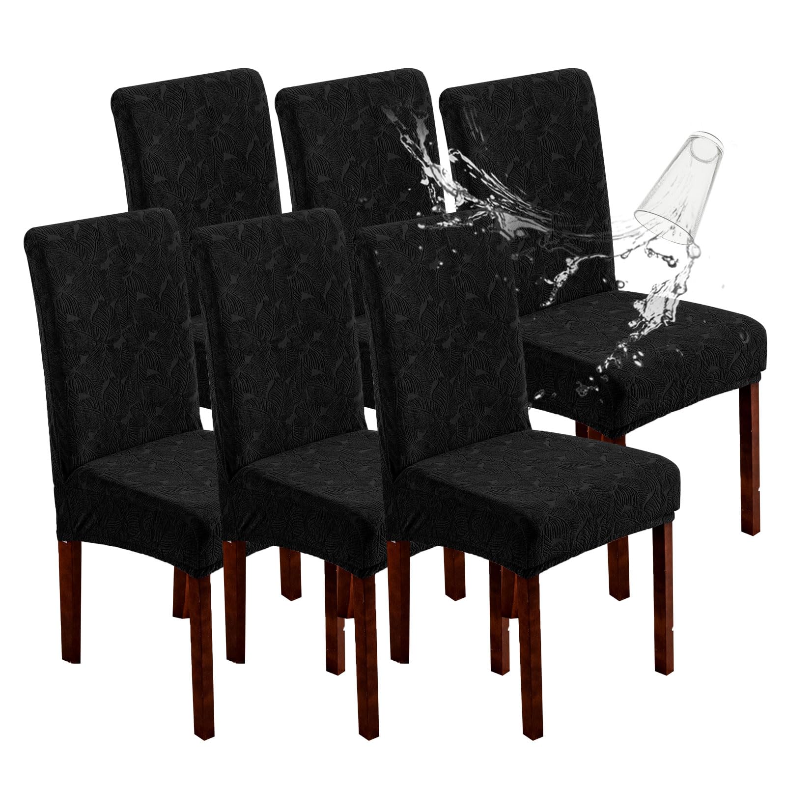 Waterproof Stretch Dining Chair Covers - Washable & Removable Parsons Chair Slipcovers for Kitchen & Dining Room - Perfect for Family Gatherings, Parties & Daily Use