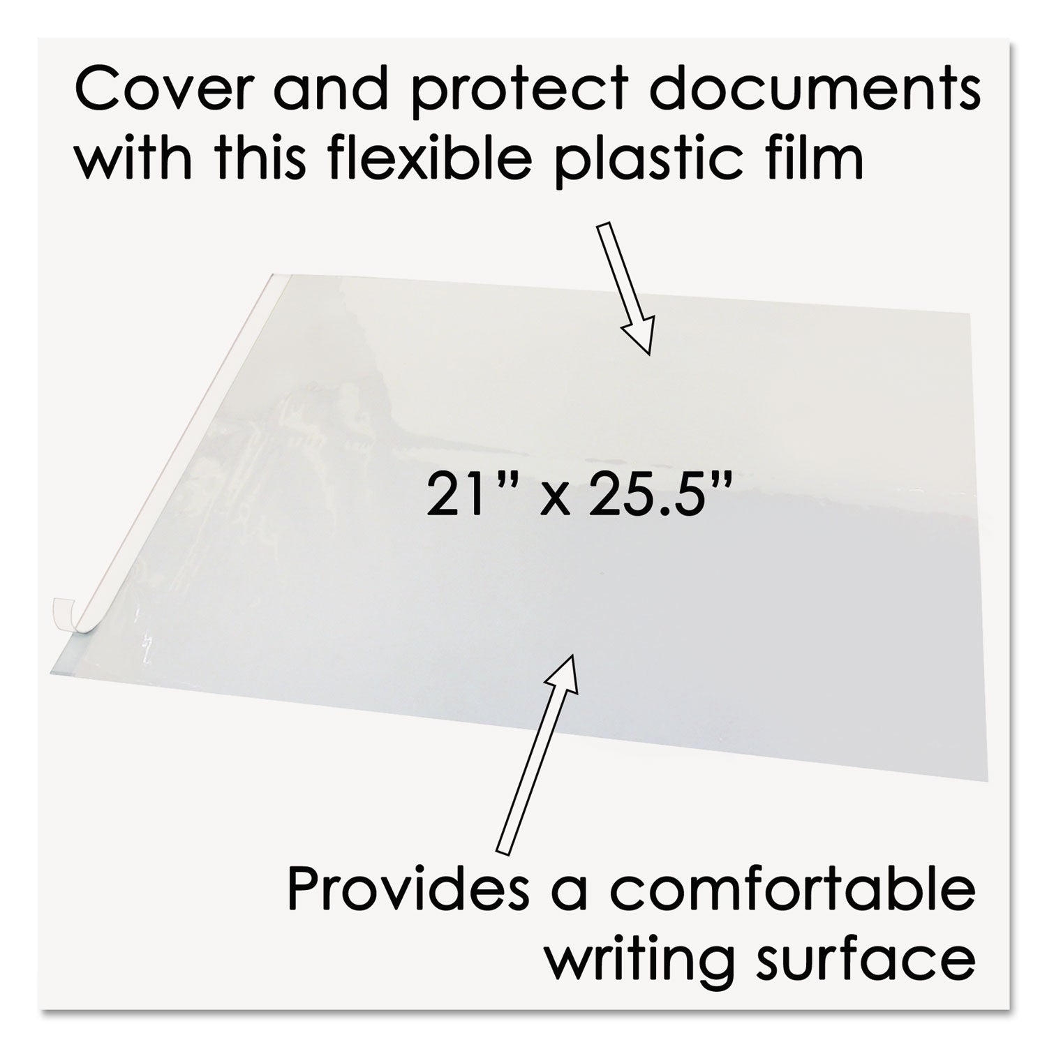 Artistic® Clear Plastic Desk Protector with Hinged Cover - 25.5