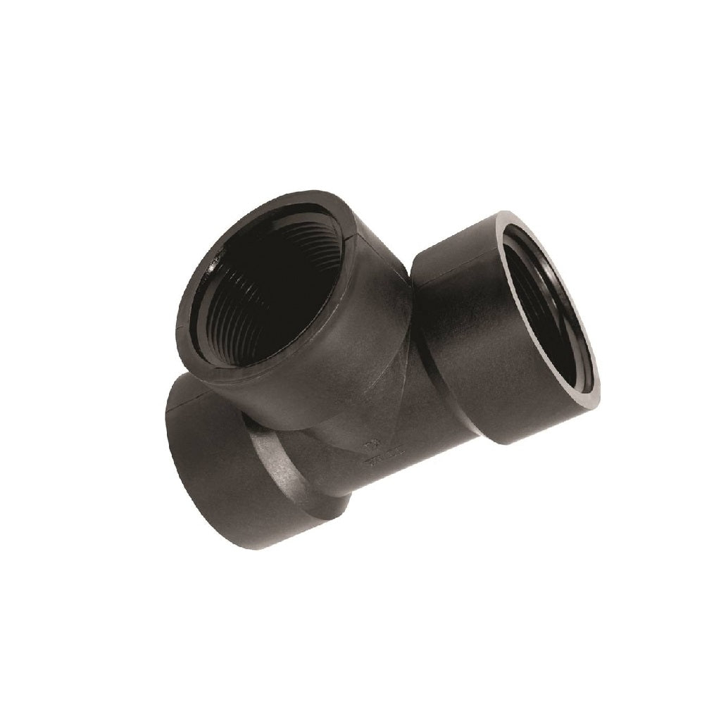 PVC Poly Plastic Female NPT Pipe Tee Fitting - 1/2
