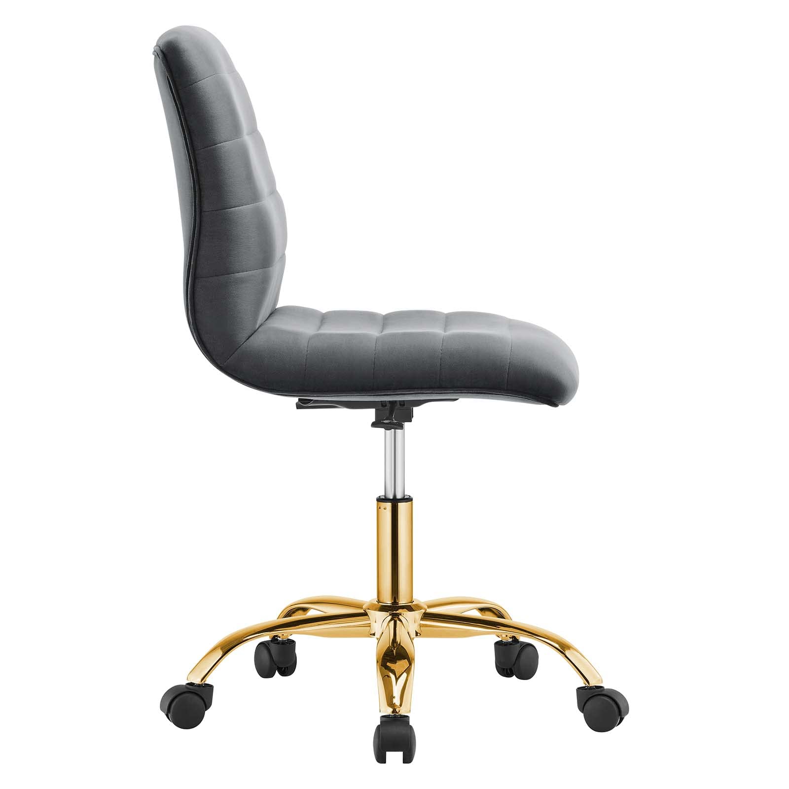 Modway Ripple Office Desk & Chair Set - Gold Gray for Home Workspace