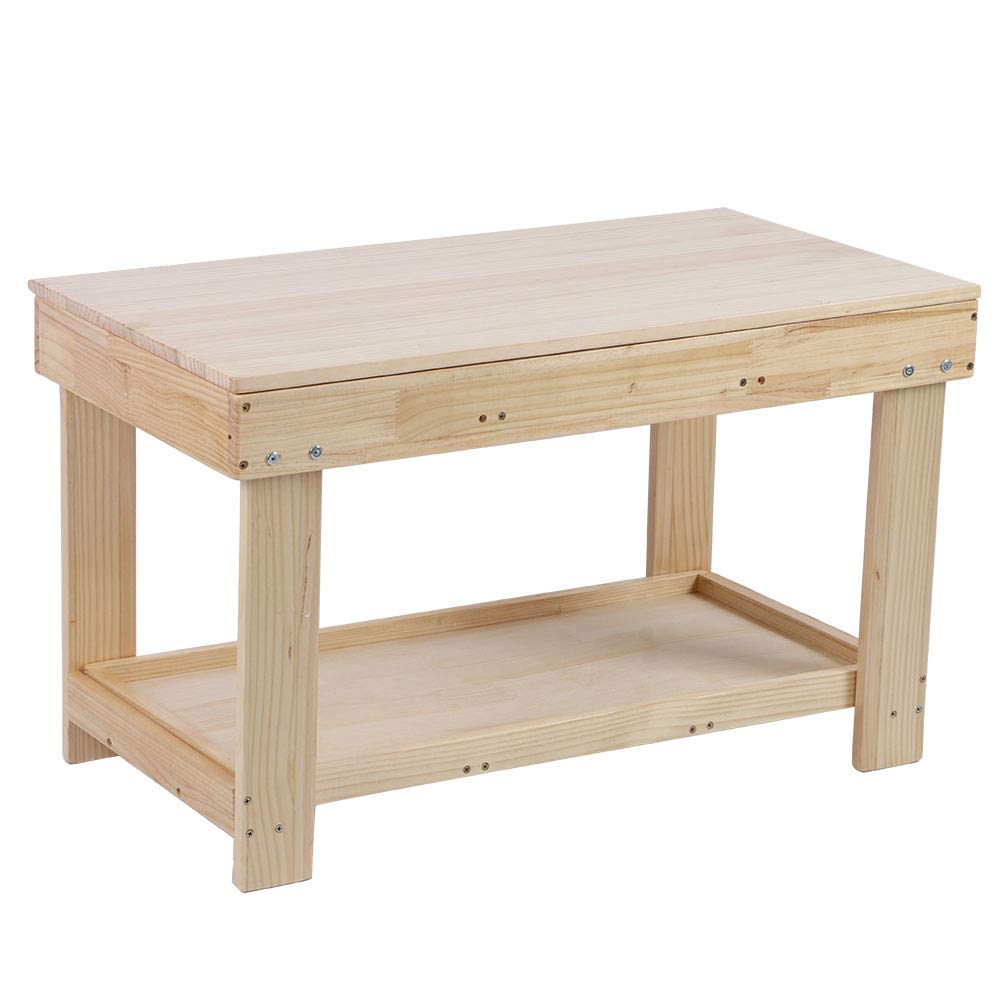Qplyghdgllm Wooden Building Blocks for Kids - Educational STEM Toy, Activity Table & Play Desk for Toddlers - Perfect for Preschool Learning & Creative Play at Home or Classroom