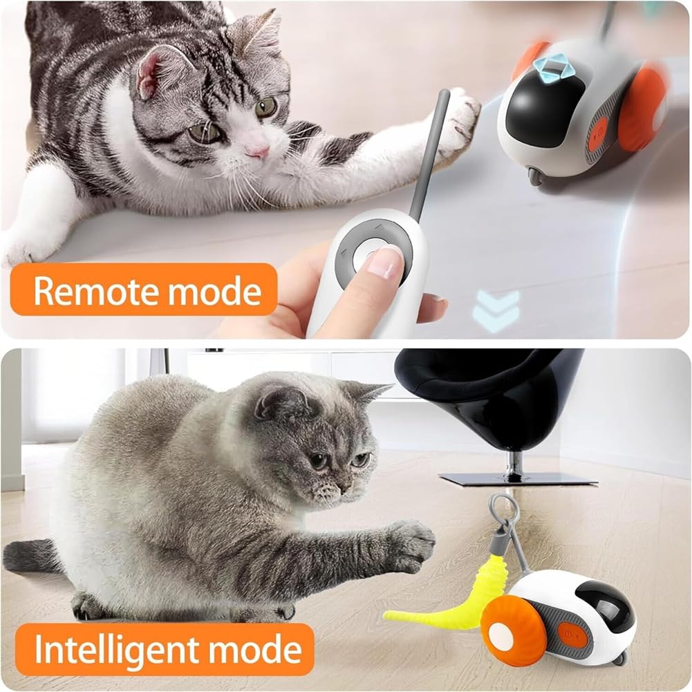 Turbo Tail 2.0 Interactive Cat Toy with Gravity-Sensing Movement - 3 Play Modes, Best Cat Toy for Indoor Play & Exercise, Fun Popper Toy to Keep Your Cat Happy & Active (Blue) - Perfect for Playtime, Boredom Relief & Bonding with Your Feline Friend