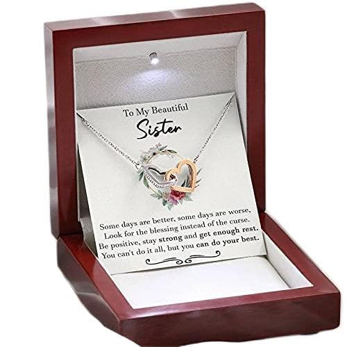 Handmade Sister Necklace - Interlocking Hearts Gift for Best Friend & Bridesmaid | Soul Sister Jewelry