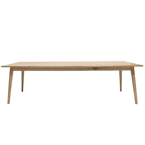 Vicchy 260cm Oak Dining Table - Solid Wood Large Farmhouse Table for Family Gatherings & Dinner Parties
