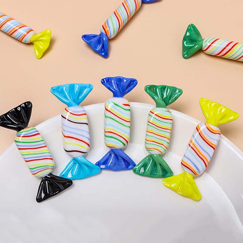 4pcs Glass Candy Ornaments - Unique Home Decor for Parties & Gifts