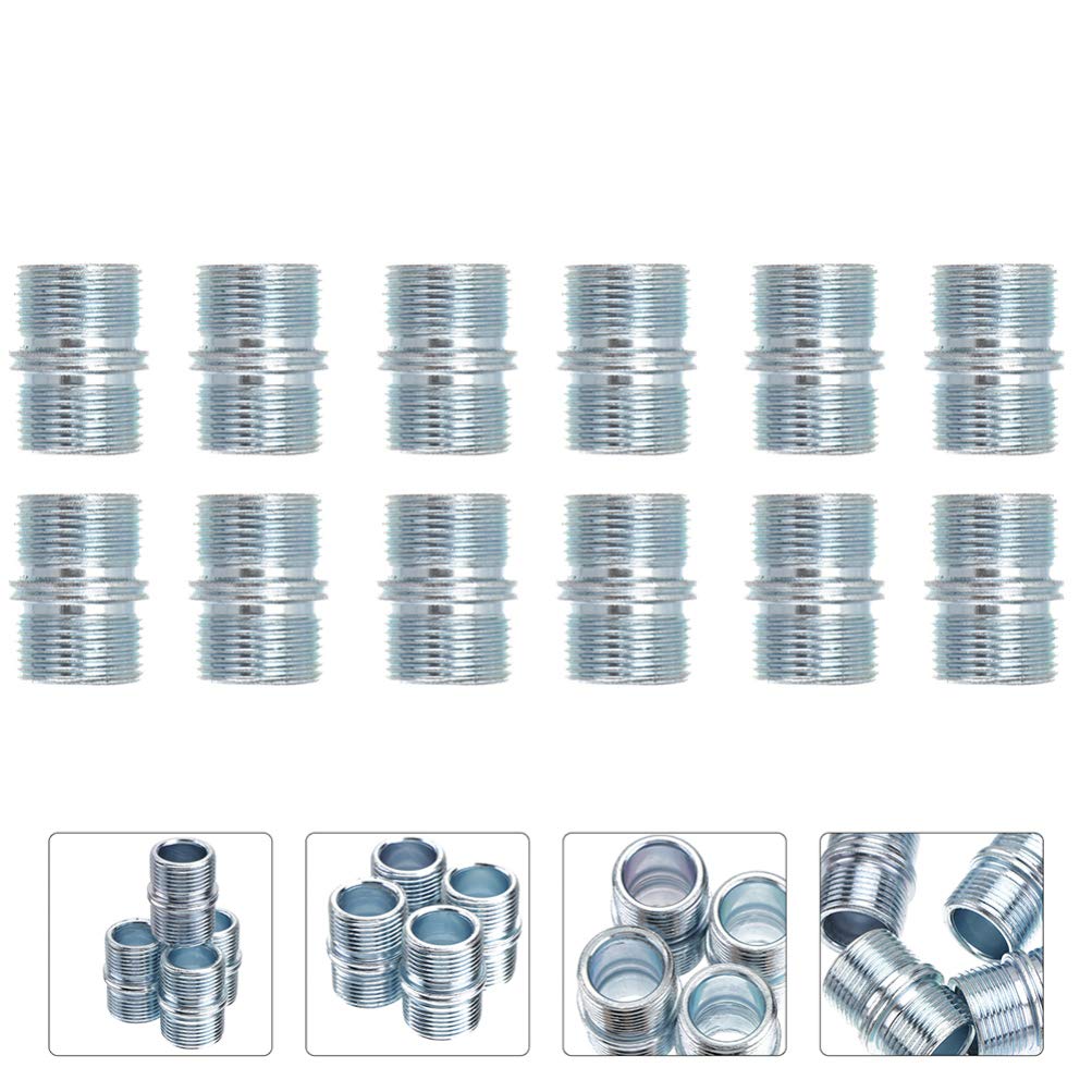 12-Pack 25.4mm Metal Shelf Connector Nuts - Heavy Duty Double Teeth Steel Wire Rack Brackets for Sturdy Storage Shelving - Perfect for Garage, Closet, Pantry & Industrial Organization