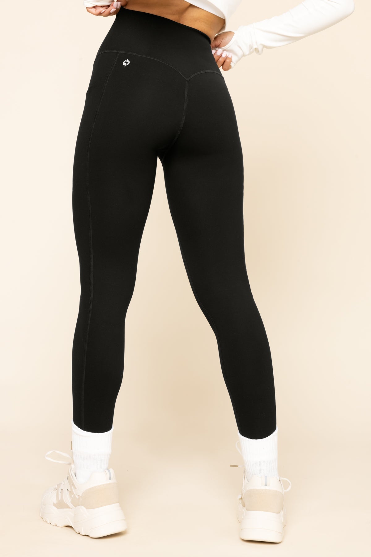 Supersculpt™ High-Waisted Yoga Leggings with Pockets - Black | Tummy Control Workout Pants for Women | Perfect for Gym, Running & Everyday Wear