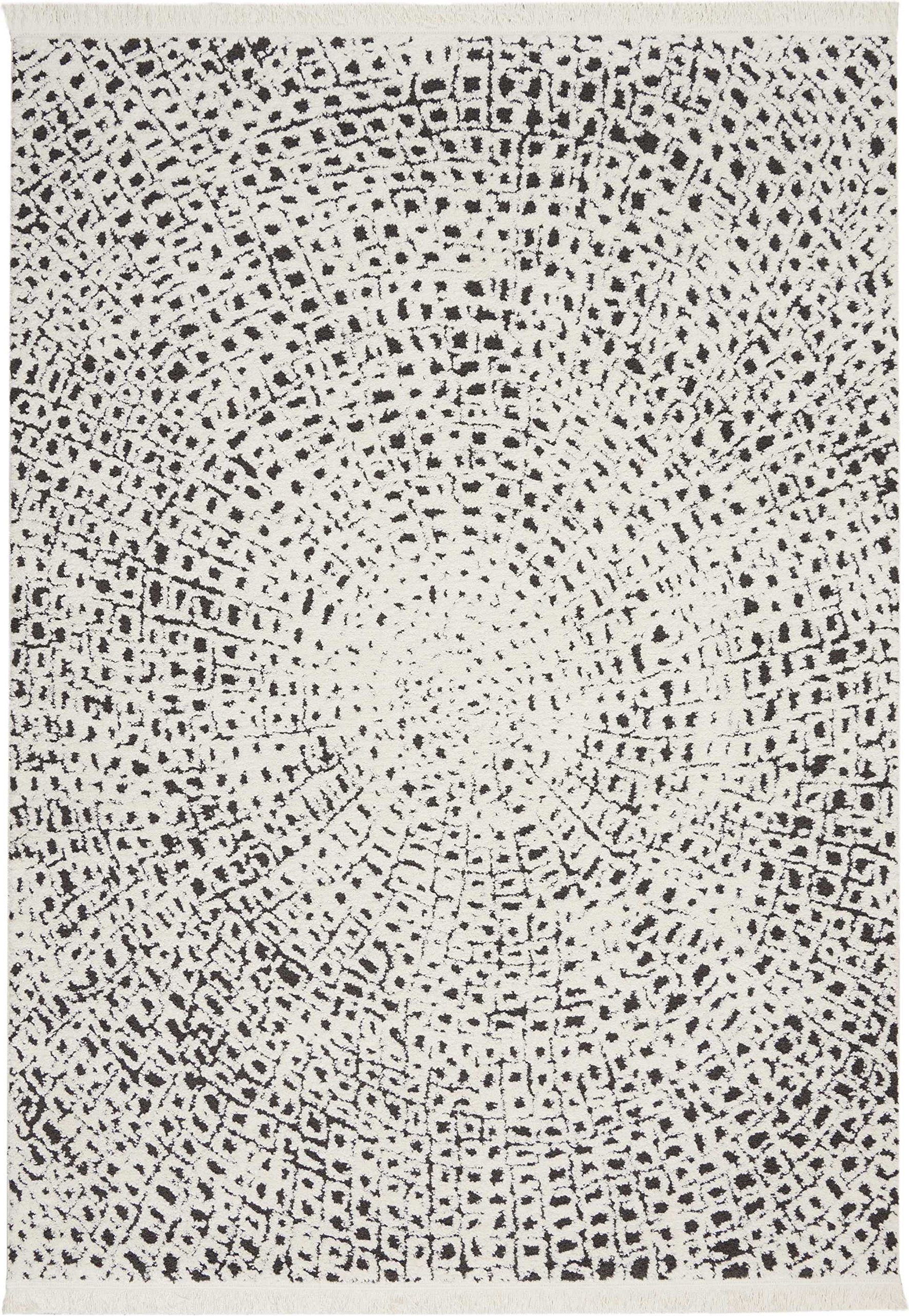 Nourison Kamala Moroccan White/Black 3'11